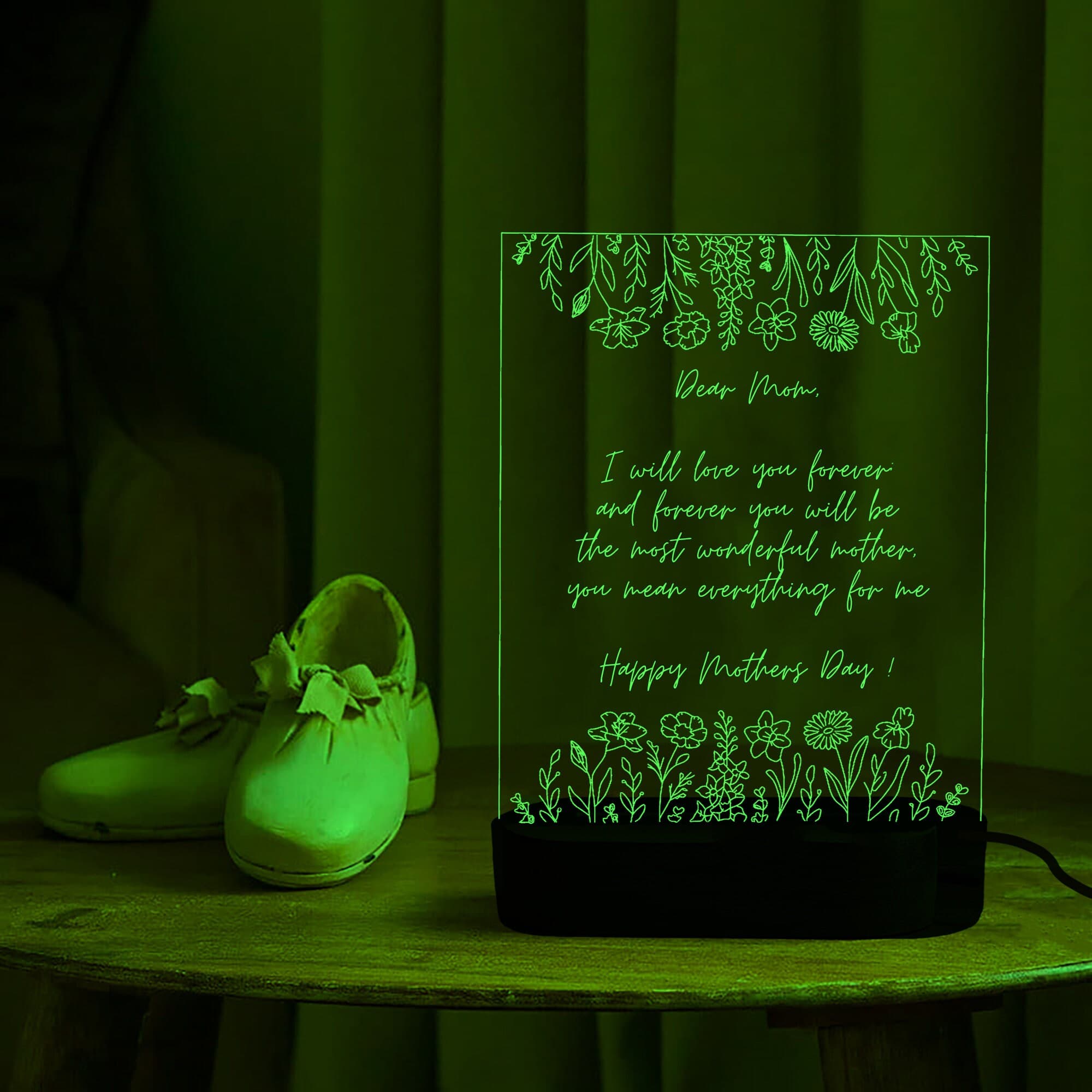 Personalized Hand Written Letter Night Light,Mother's Day Gift from child,Gift for Mom,Grandma Nana Mommy Birthday Gifts,i love you mom - image 3