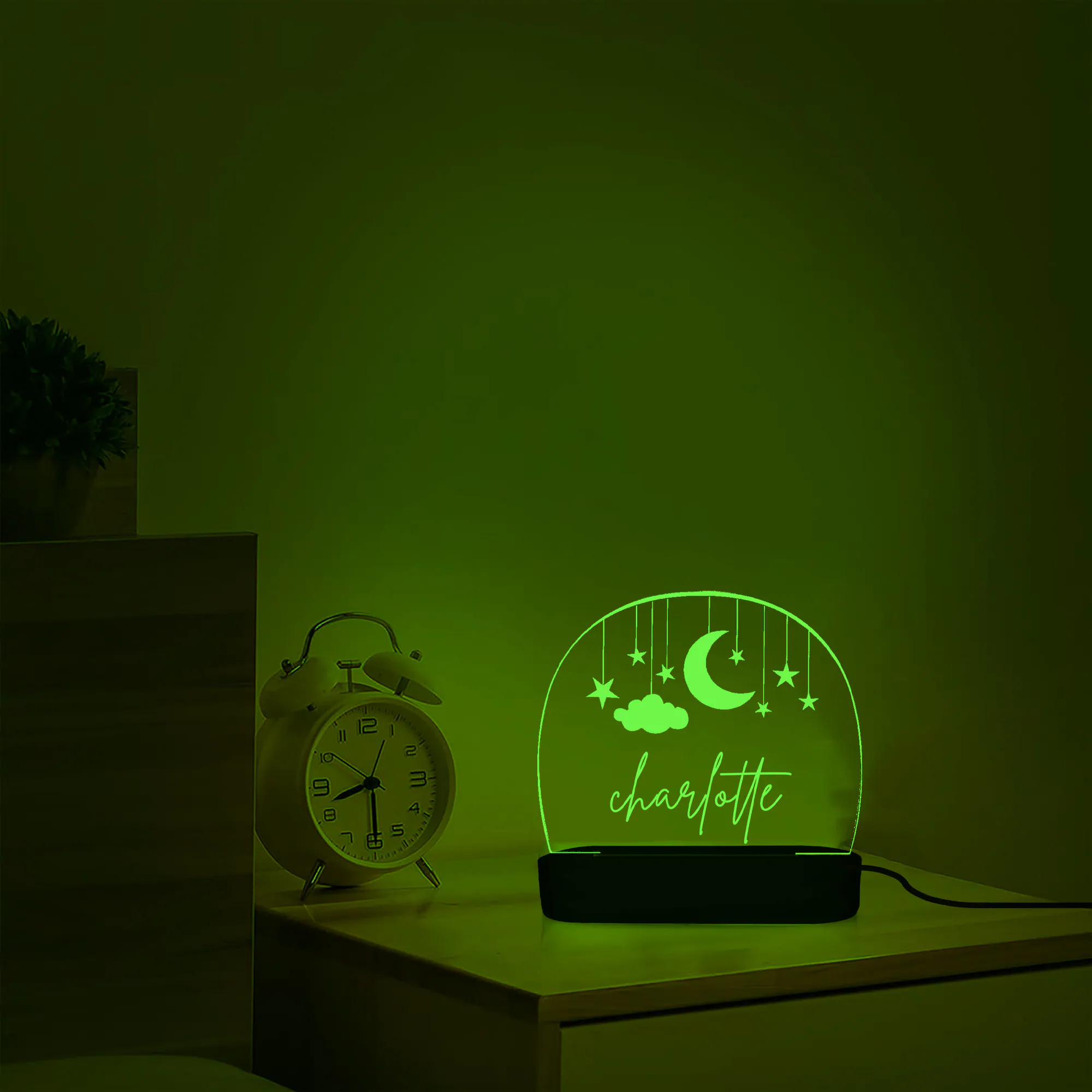 Moon and Star Personalized Night Light,Custom Clouds Night Light with Name,Nursery Decor,Custom Baby Bedroom Night Light,Kids Christmas Gift - image 5