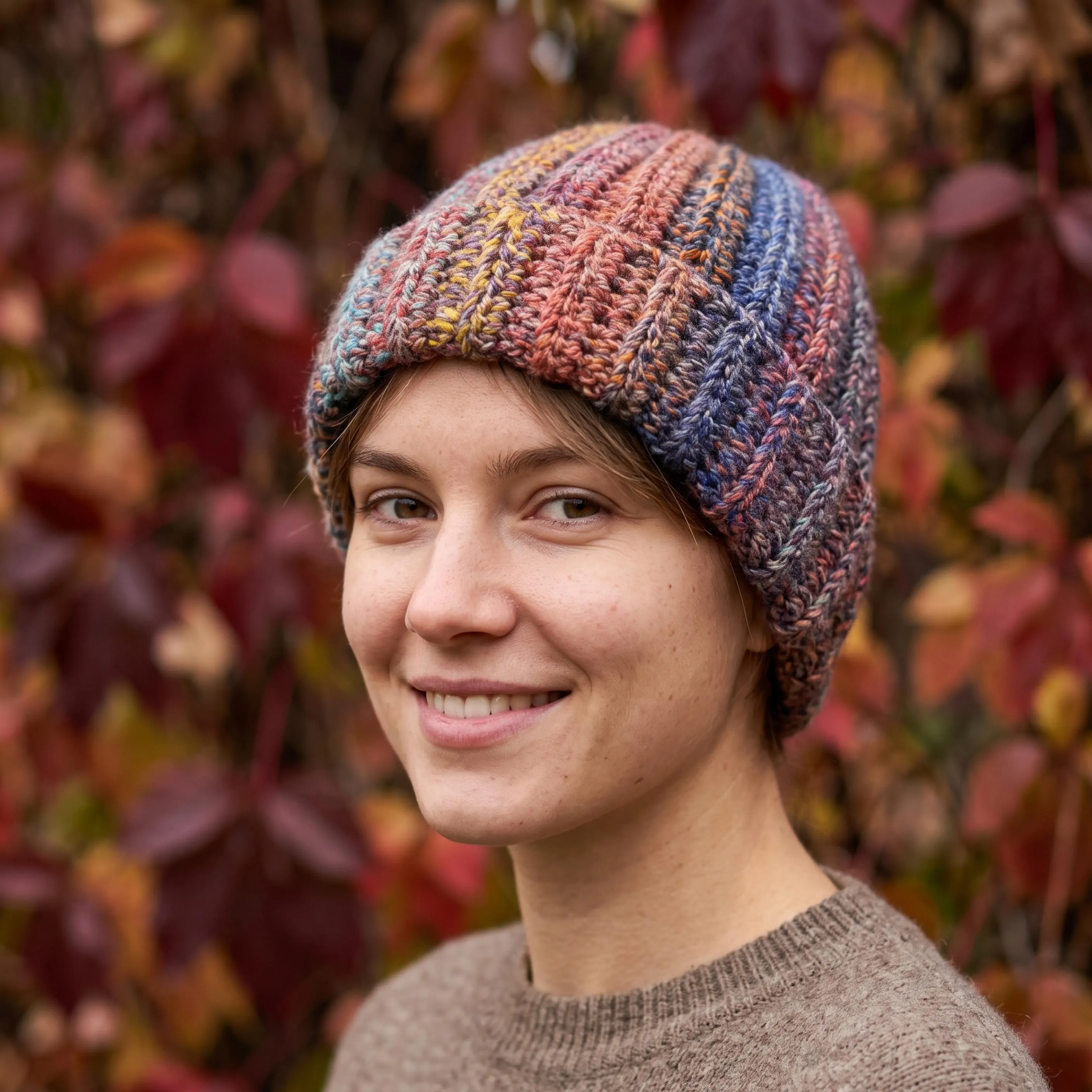 Handmade Multicolor Crochet Beanie: Boho Winter Cap - image 4