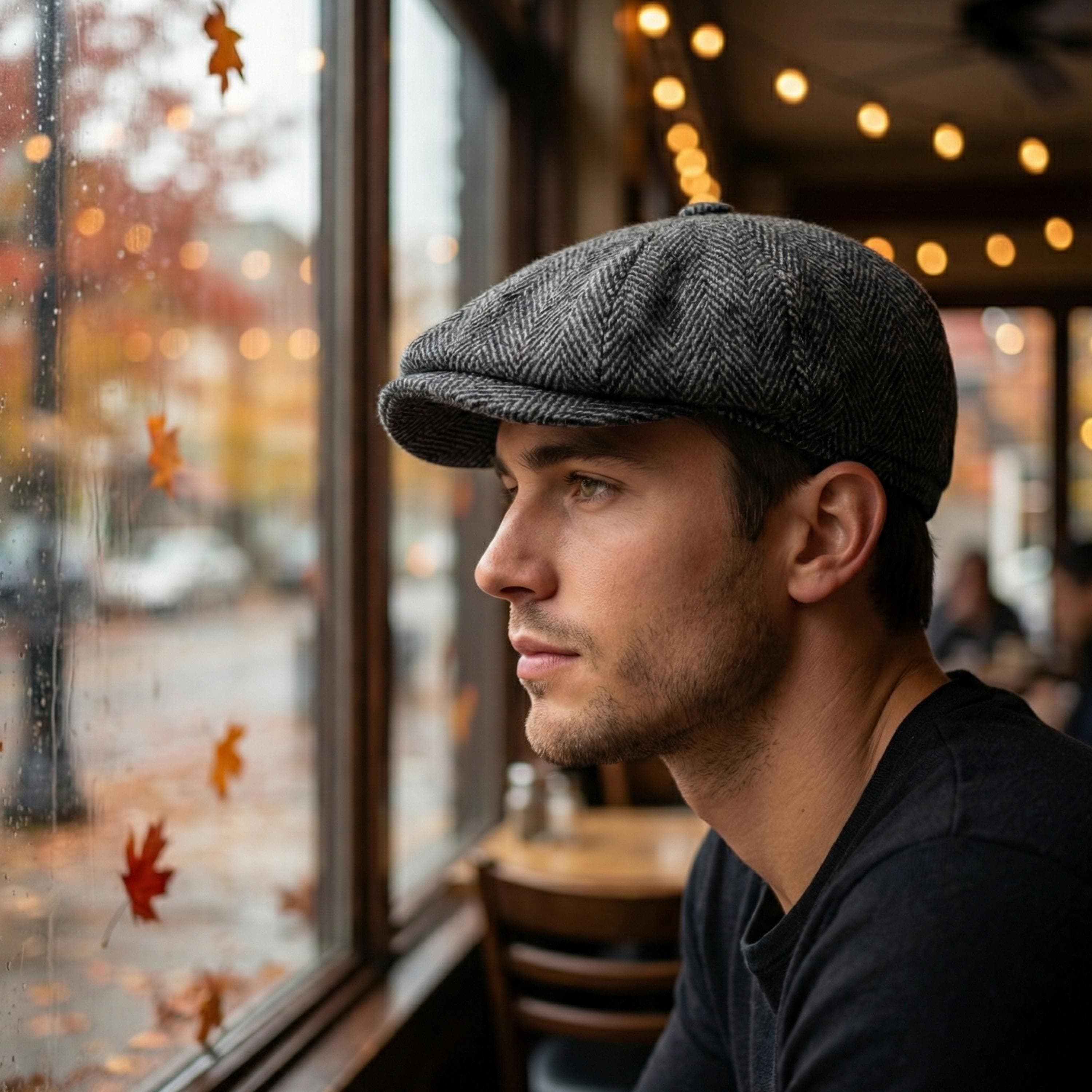 Flat Cap – Vintage Newsboy Gatsby Hat, Mens Tweed Baker Boy Cap - image 5