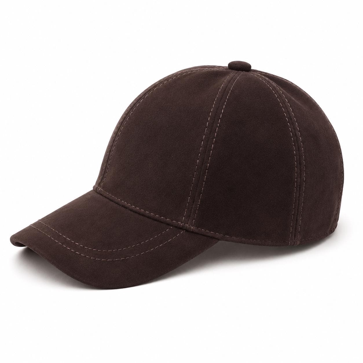 Genuine Suede Baseball Cap, Adjustable Unisex Hat, - image 3