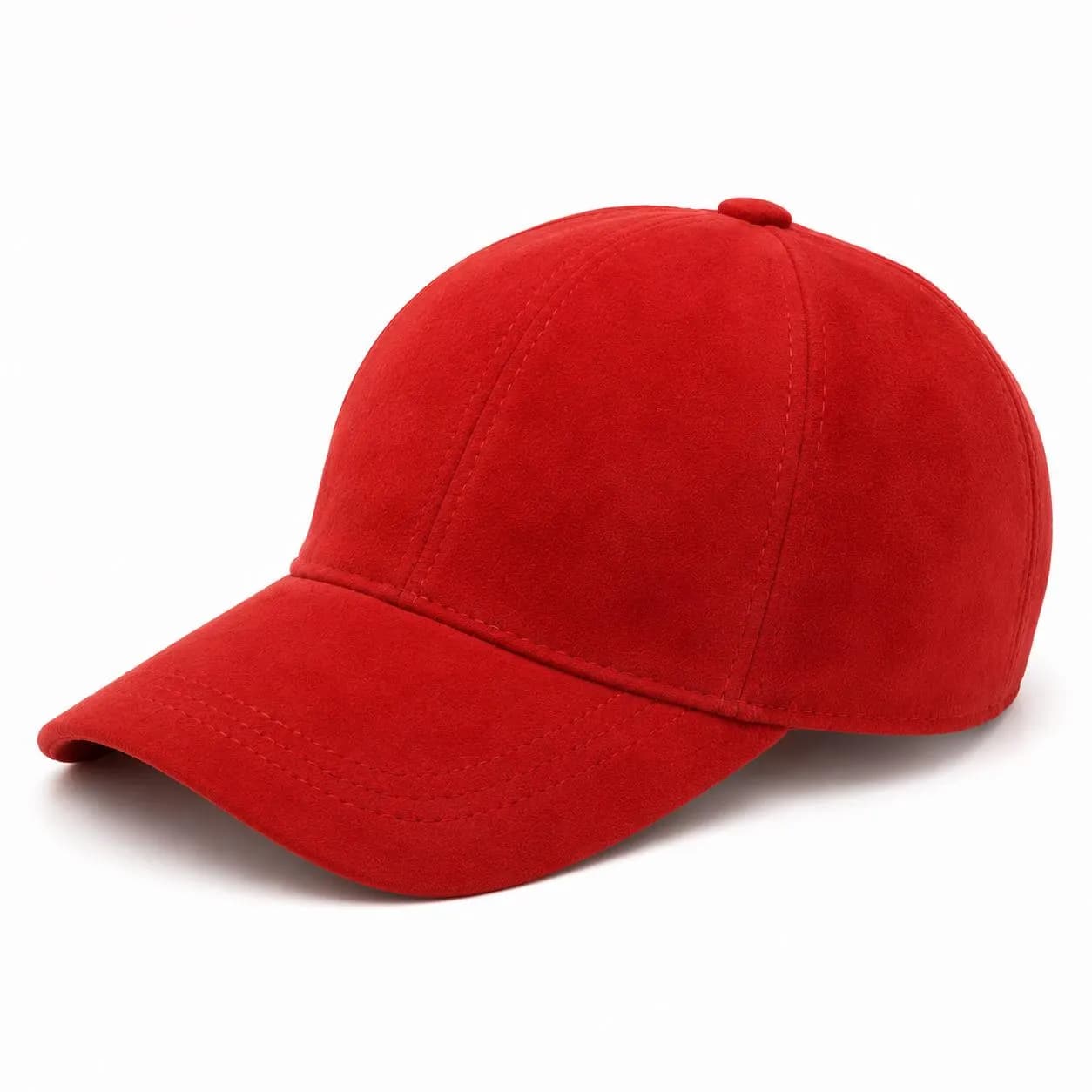 Genuine Suede Baseball Cap, Adjustable Unisex Hat, - image 2