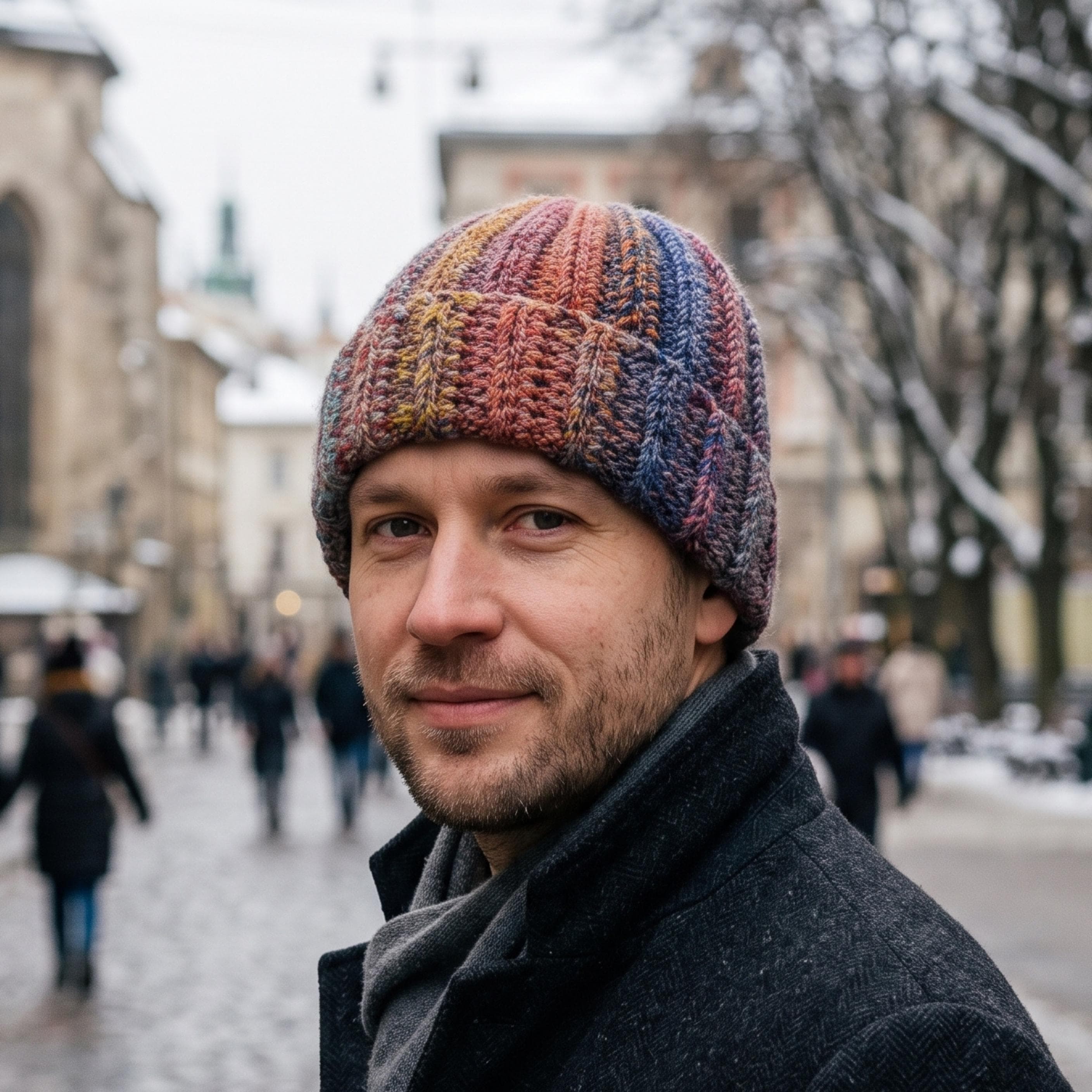 Handmade Multicolor Crochet Beanie: Boho Winter Cap - image 5
