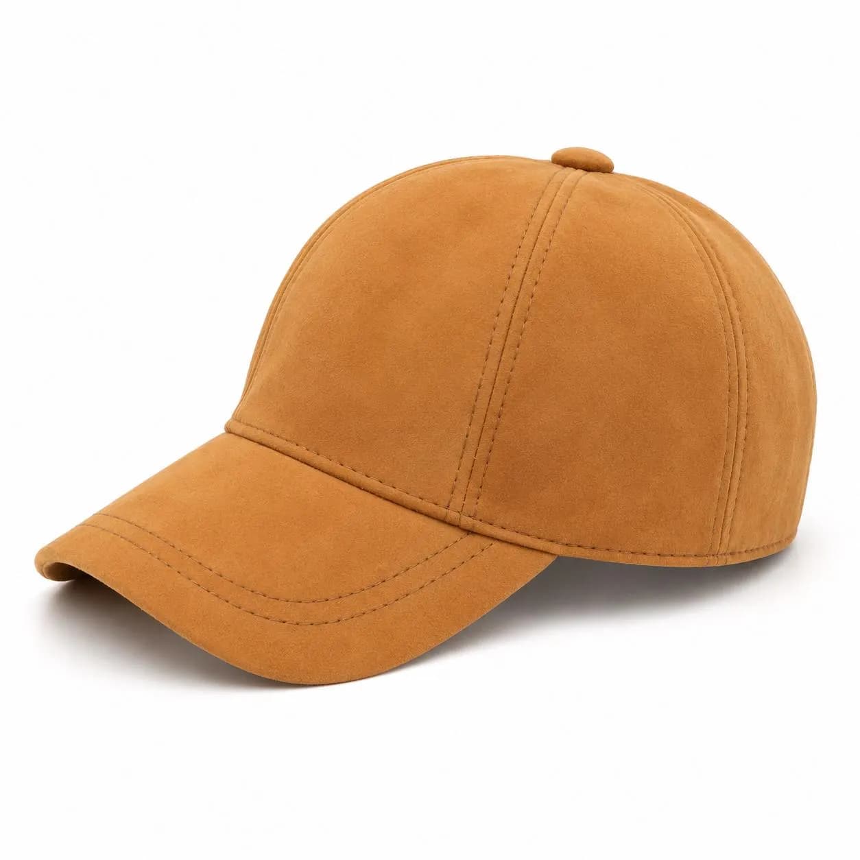 Genuine Suede Baseball Cap, Adjustable Unisex Hat, - image 5