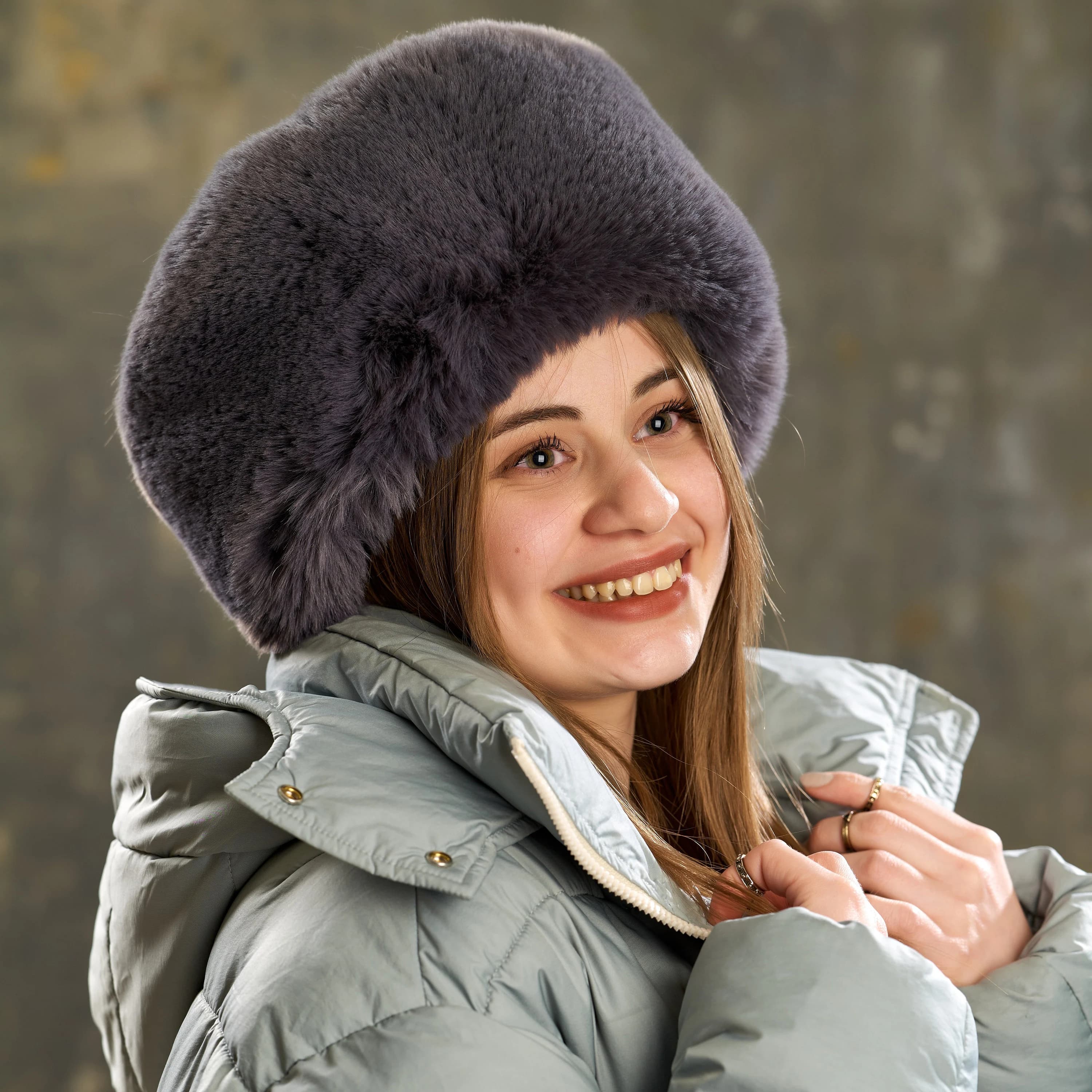 Handmade Black Faux Fur Ushanka Hat, Russian Cossack Style. - image 4