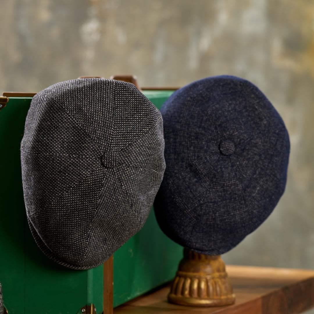 Gray Tweed Wool Newsboy Cap: Handmade Vintage Gatsby Hat, Cap, - image 3
