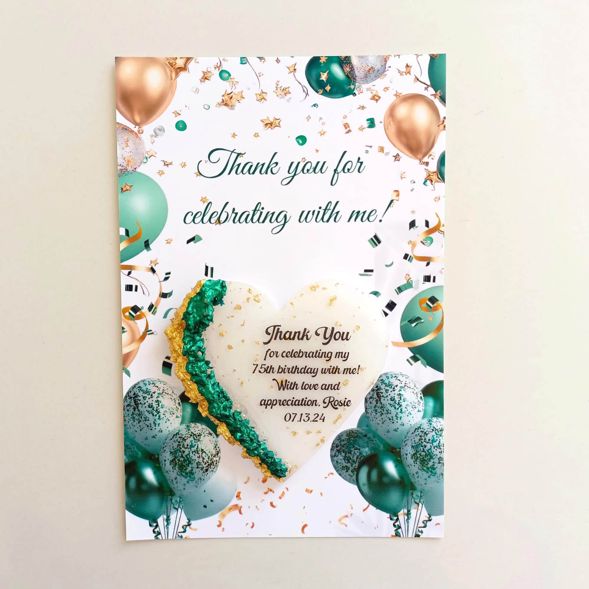 40th Party Favors, Personalized Resin Magnet with Card, Custom Birthday Keepsakes for Guests - image 3