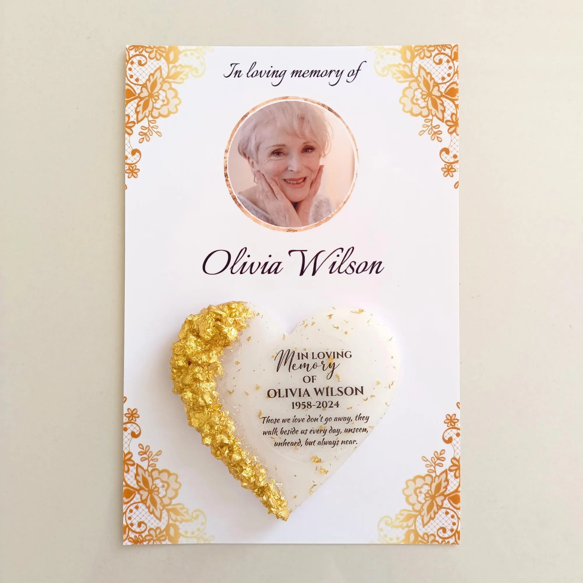 Funeral Favors Remembrance gift Memorial Magnet Favor for Guest Personalized Memorial Gift Funeral magnet favor with card