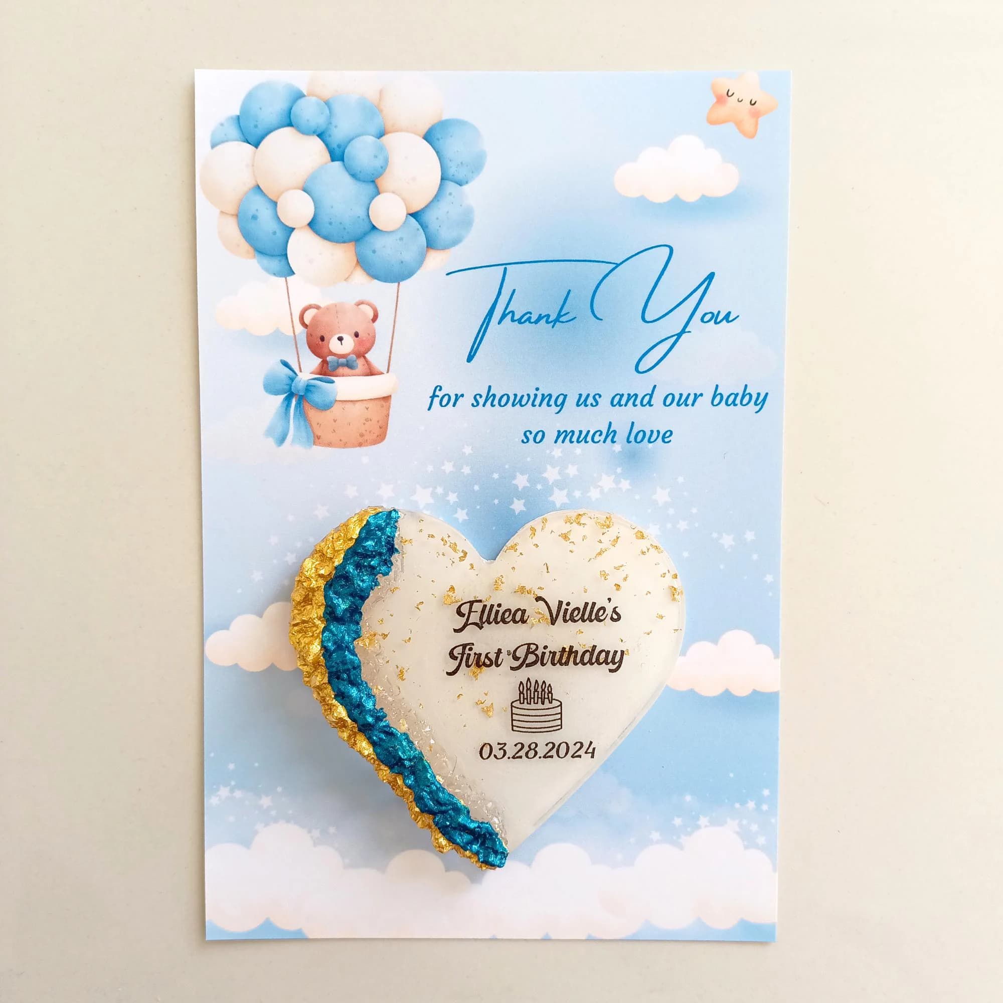 40th Party Favors, Personalized Resin Magnet with Card, Custom Birthday Keepsakes for Guests - image 5