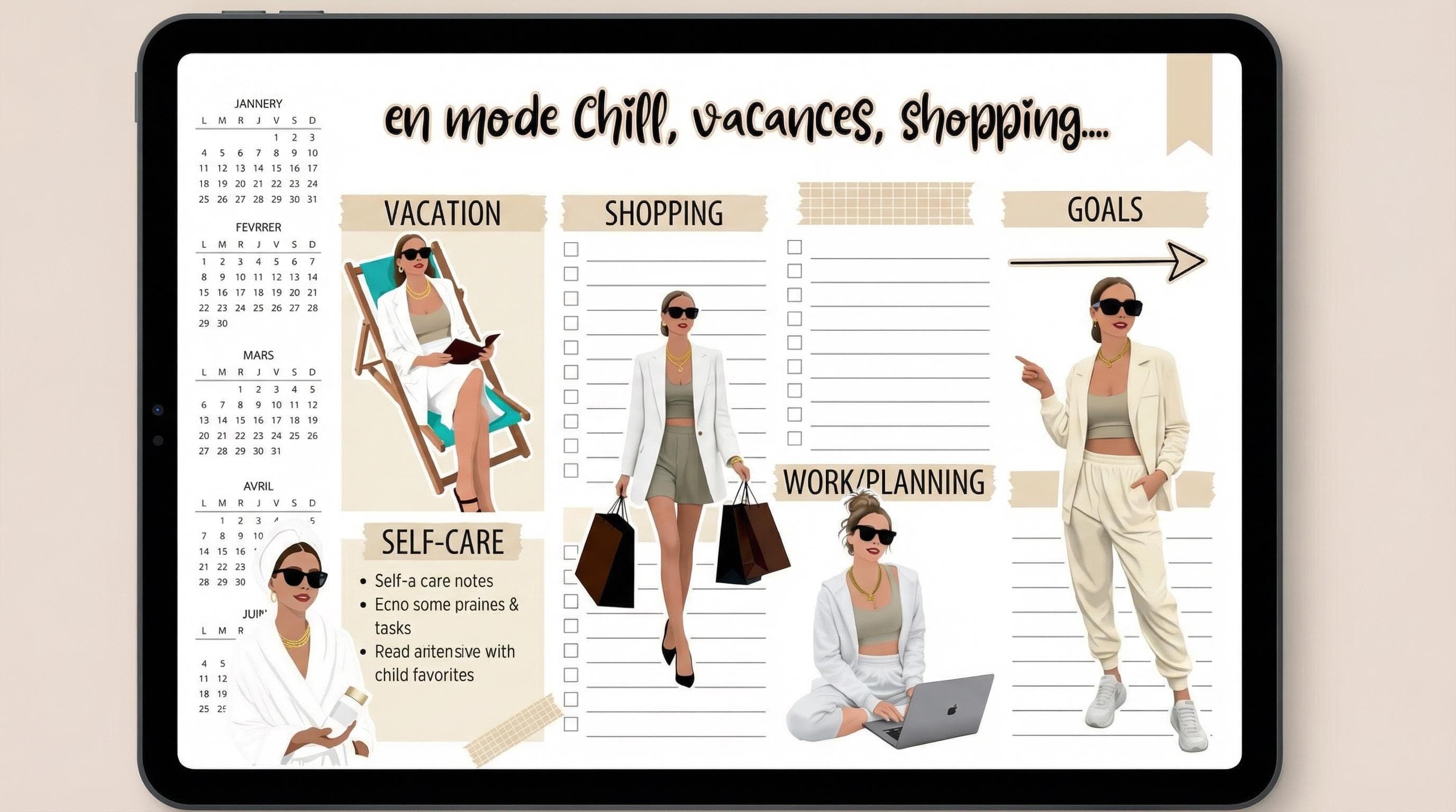 Moodboard Stickers PNG for Digital Planner | Boss Babe Aesthetic Clipart for GoodNotes & Planner, CEO clipart - image 4