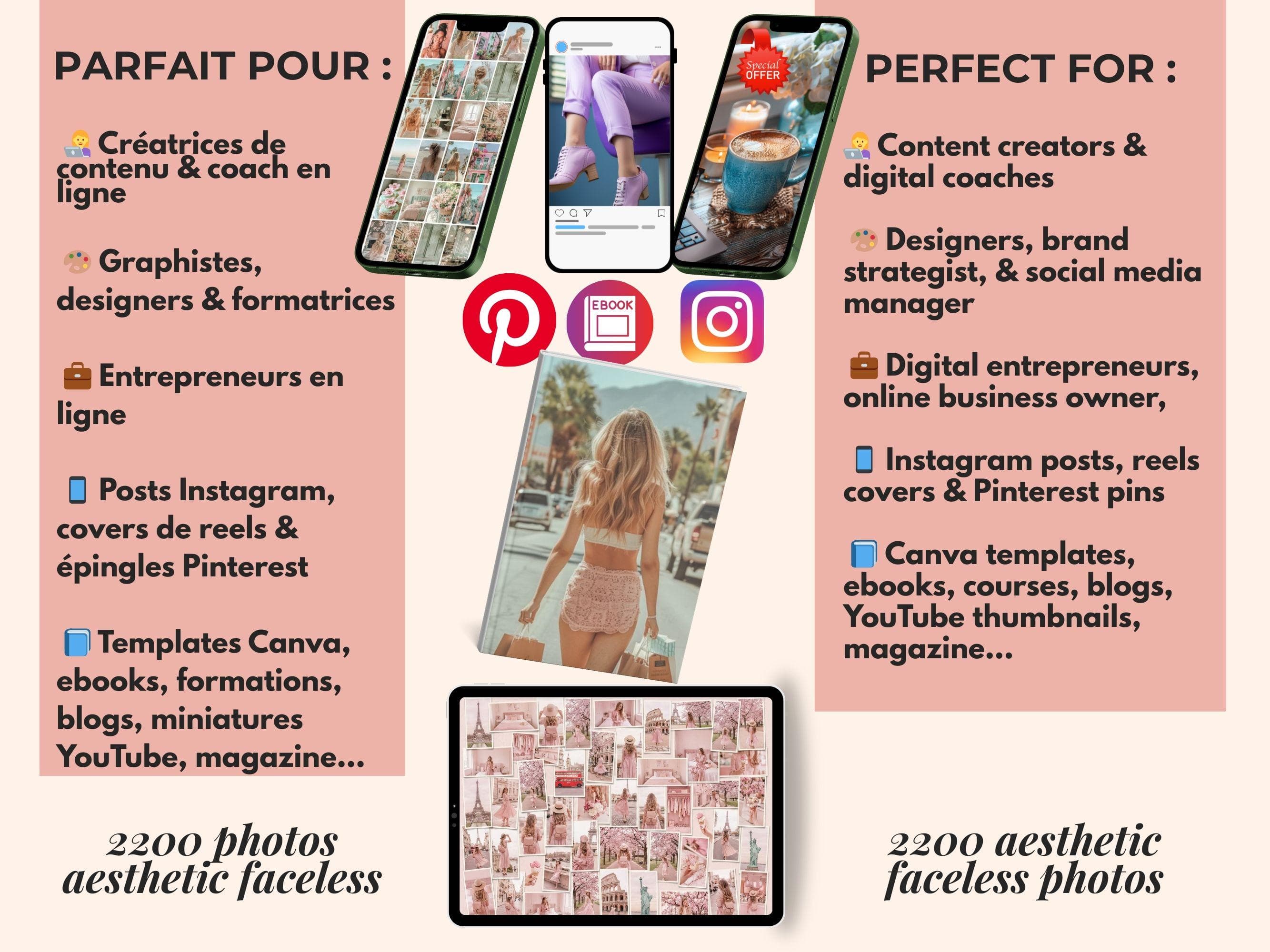 Instagram reels cover images with clean and aesthetic faceless visuals