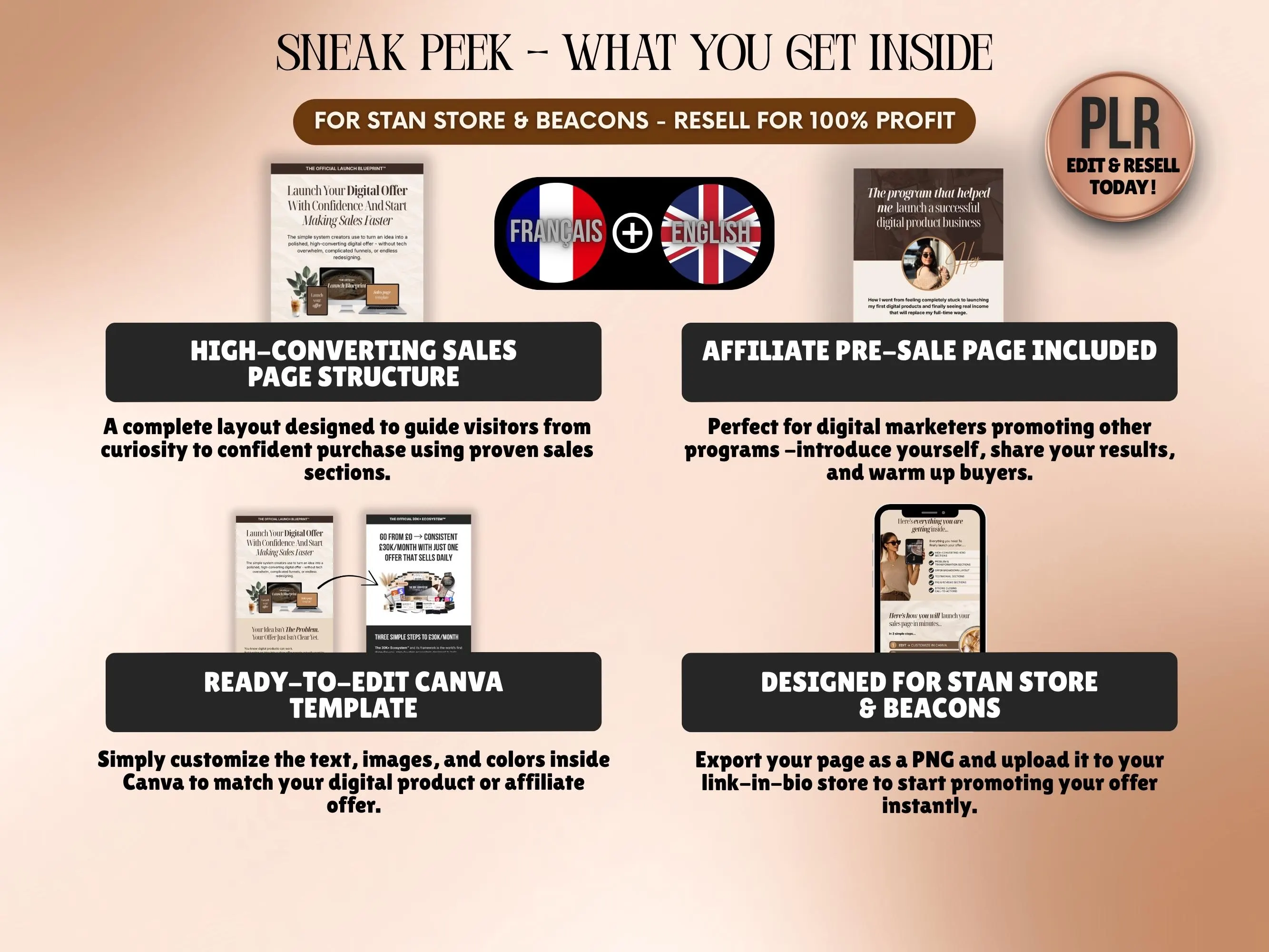 Affiliate pre sale page template for digital product funnels