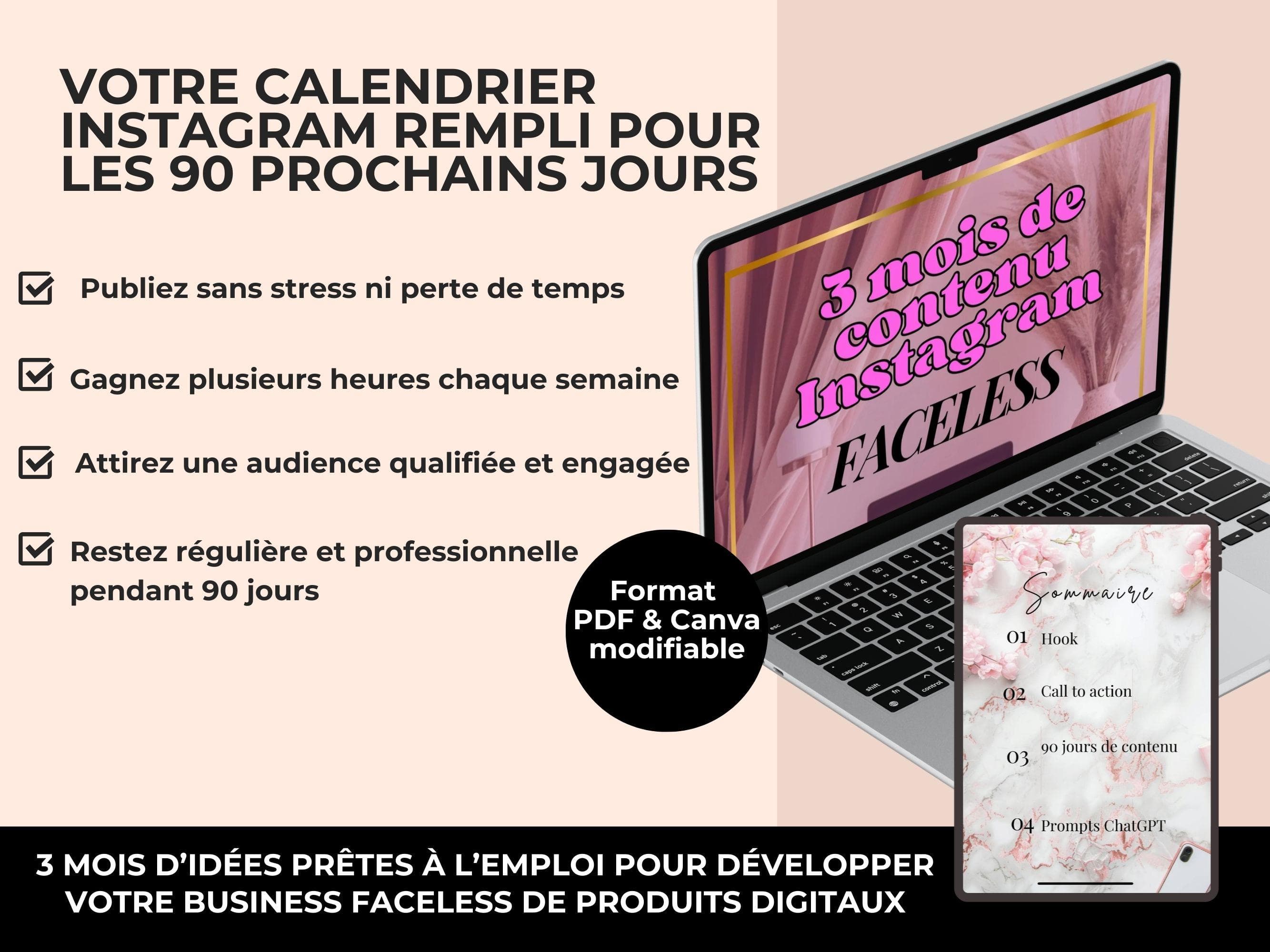 Idées de contenus Instagram prêtes à l’emploi pour développer un business de produits digitaux sans stress.