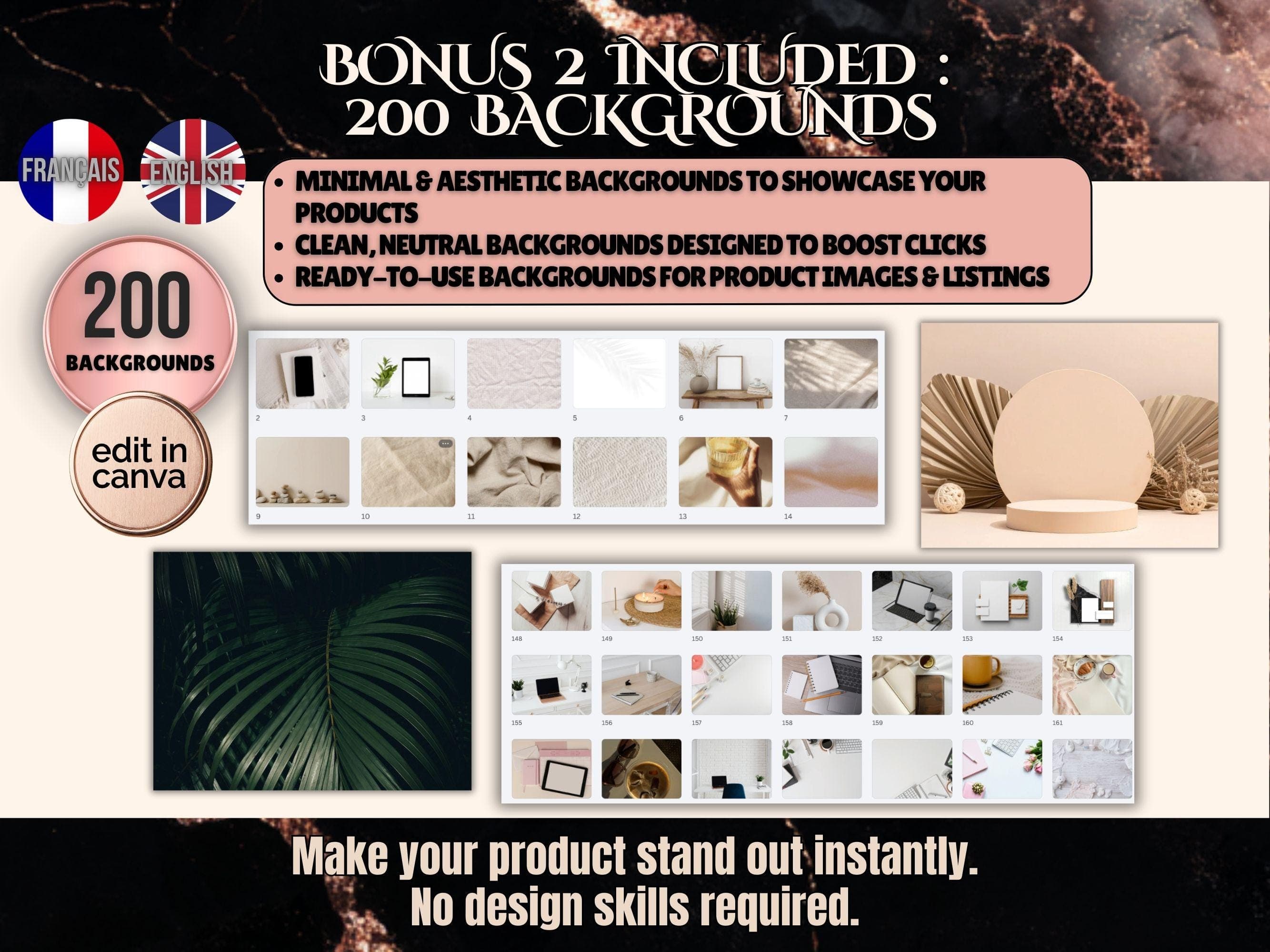 Etsy Listing Mockup Templates for Digital Products (PLR) | 1700+ Editable Canva Product Image & Video Mockups, Pink bundle for etsy seller - image 5