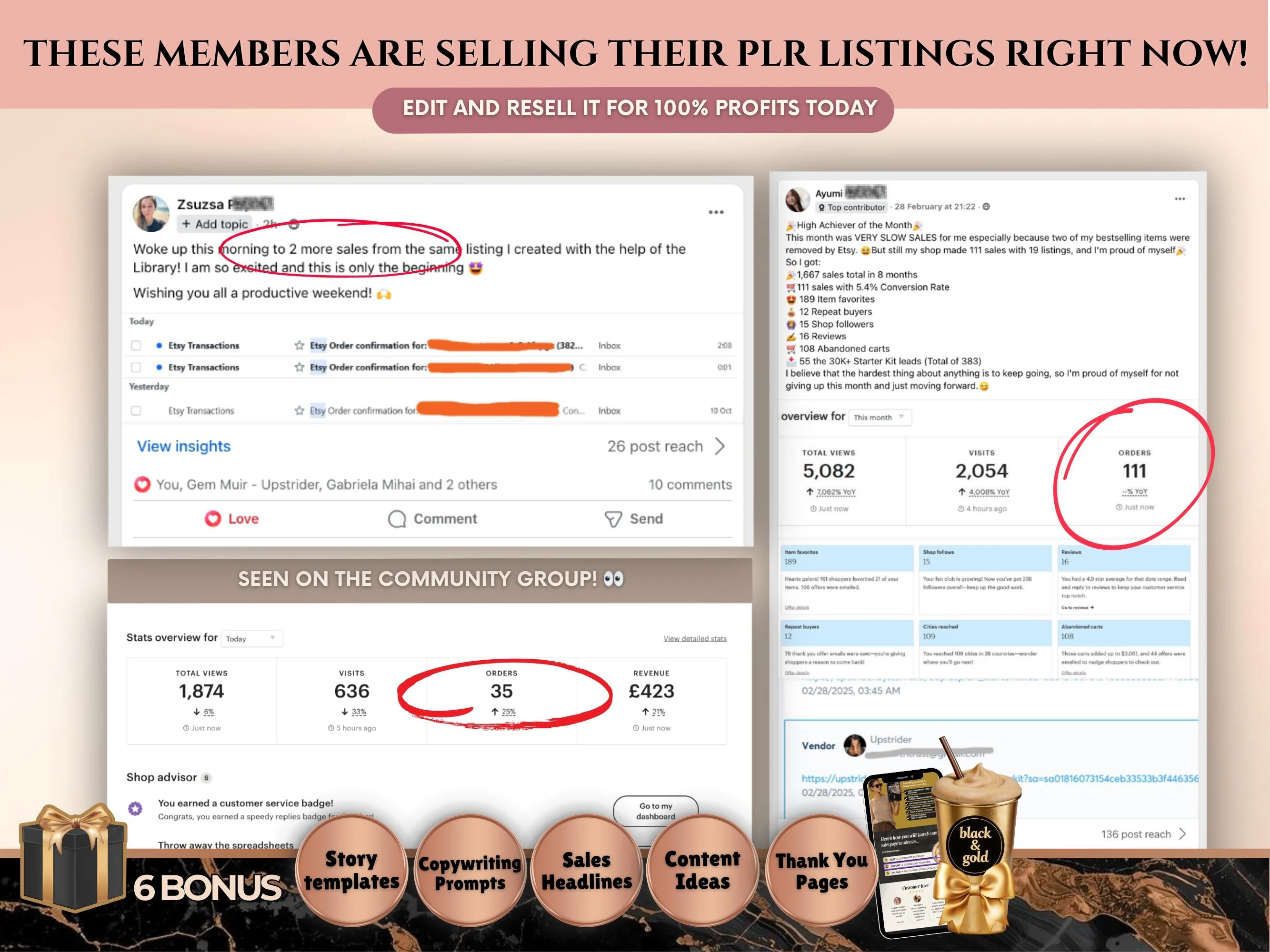 Example of a high converting sales page template layout