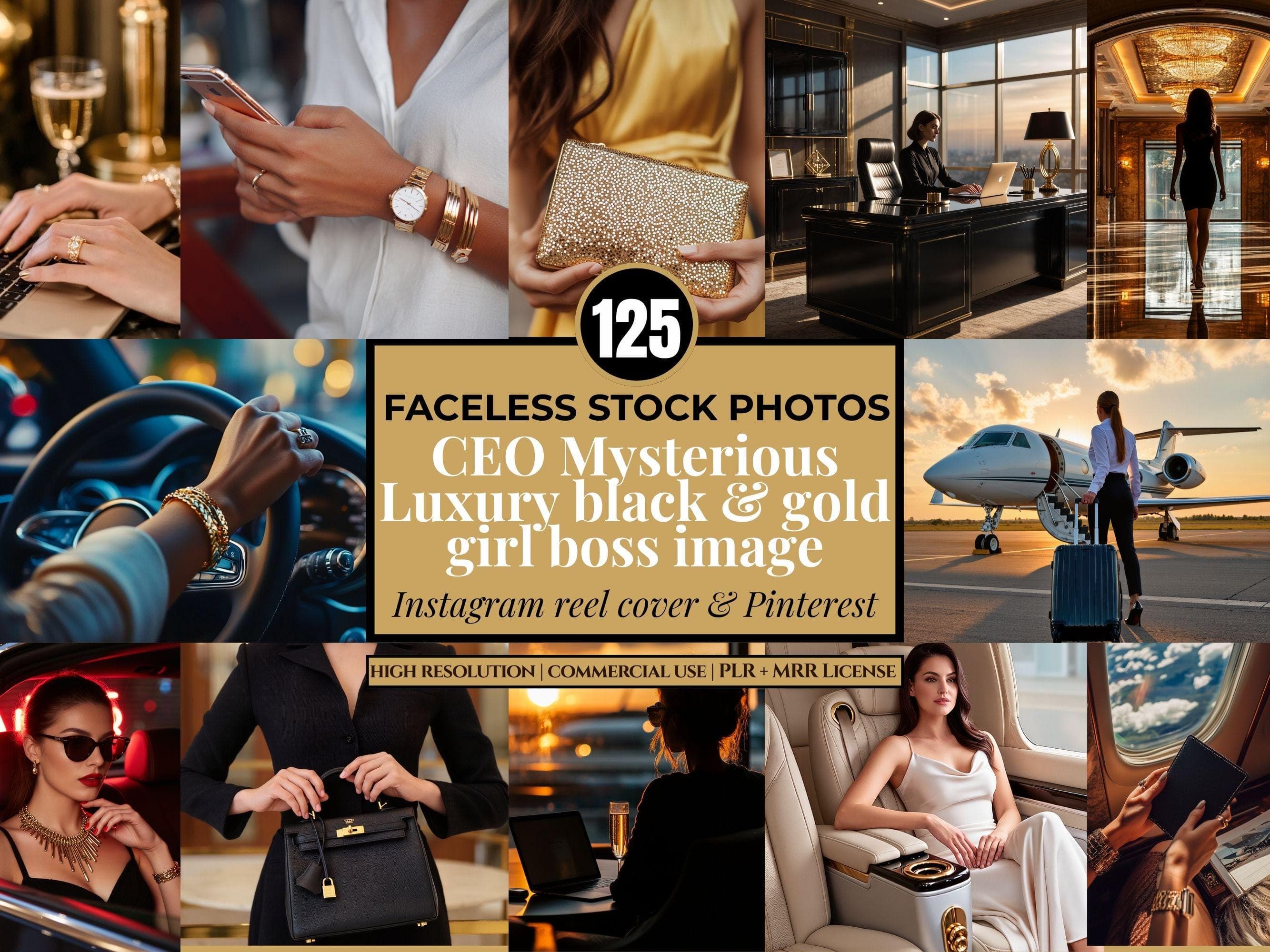 Faceless business photo, lifestyle images for instagram reels, femme d'affaires, master resell rights license