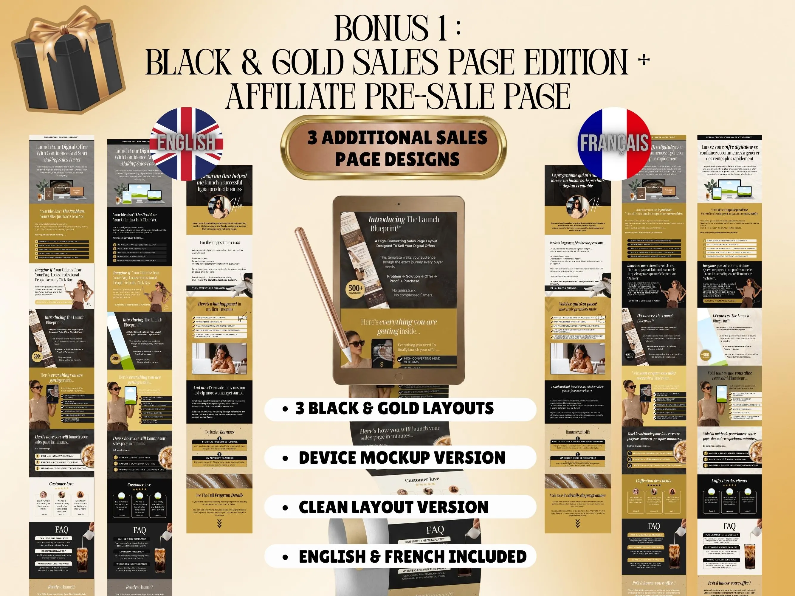 Canva sales page template bundle with PLR license