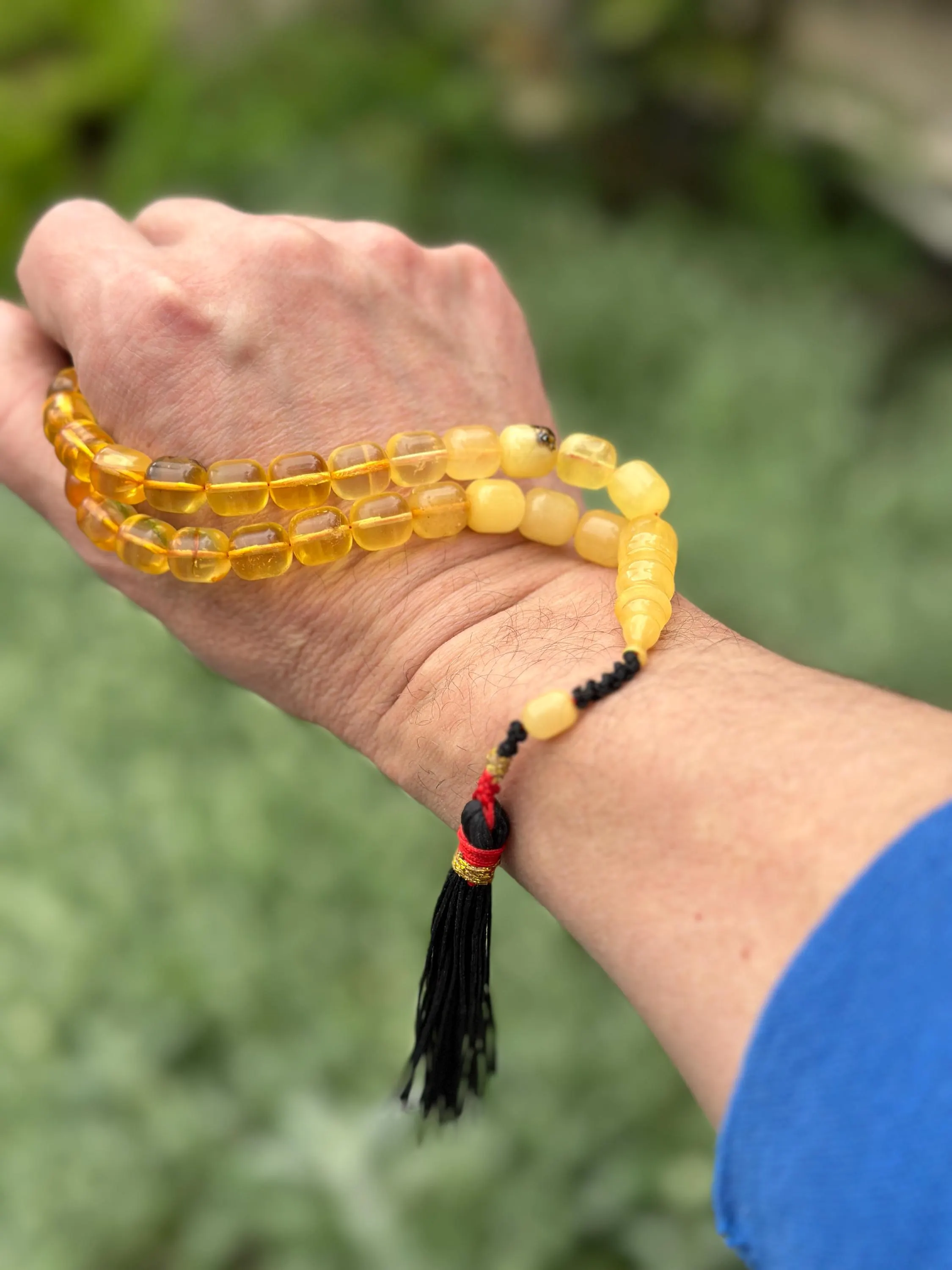 Natural Baltic Amber Prayer Rosary, 39 Beads, 74.4g Rosary, Tesbih, Subha, Tasbih, Misbaha, Kehribar, Pure amber, Muslim beads - image 3