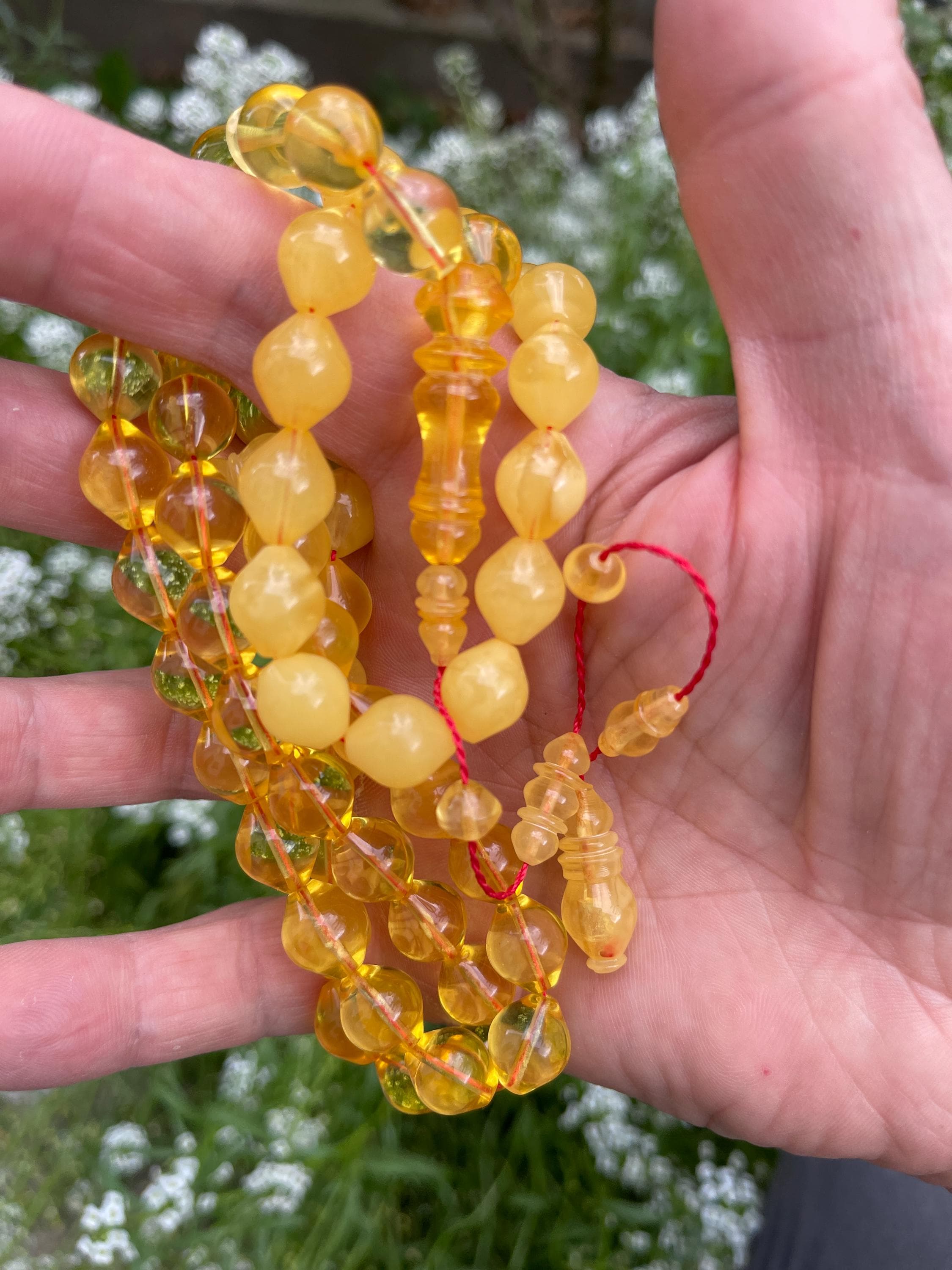 Natural Baltic Amber Prayer Rosary, 66 Beads, 45g Rosary, Tesbih, subha, tasbih, misbaha, kehribar, pure amber, muslim beads - image 3