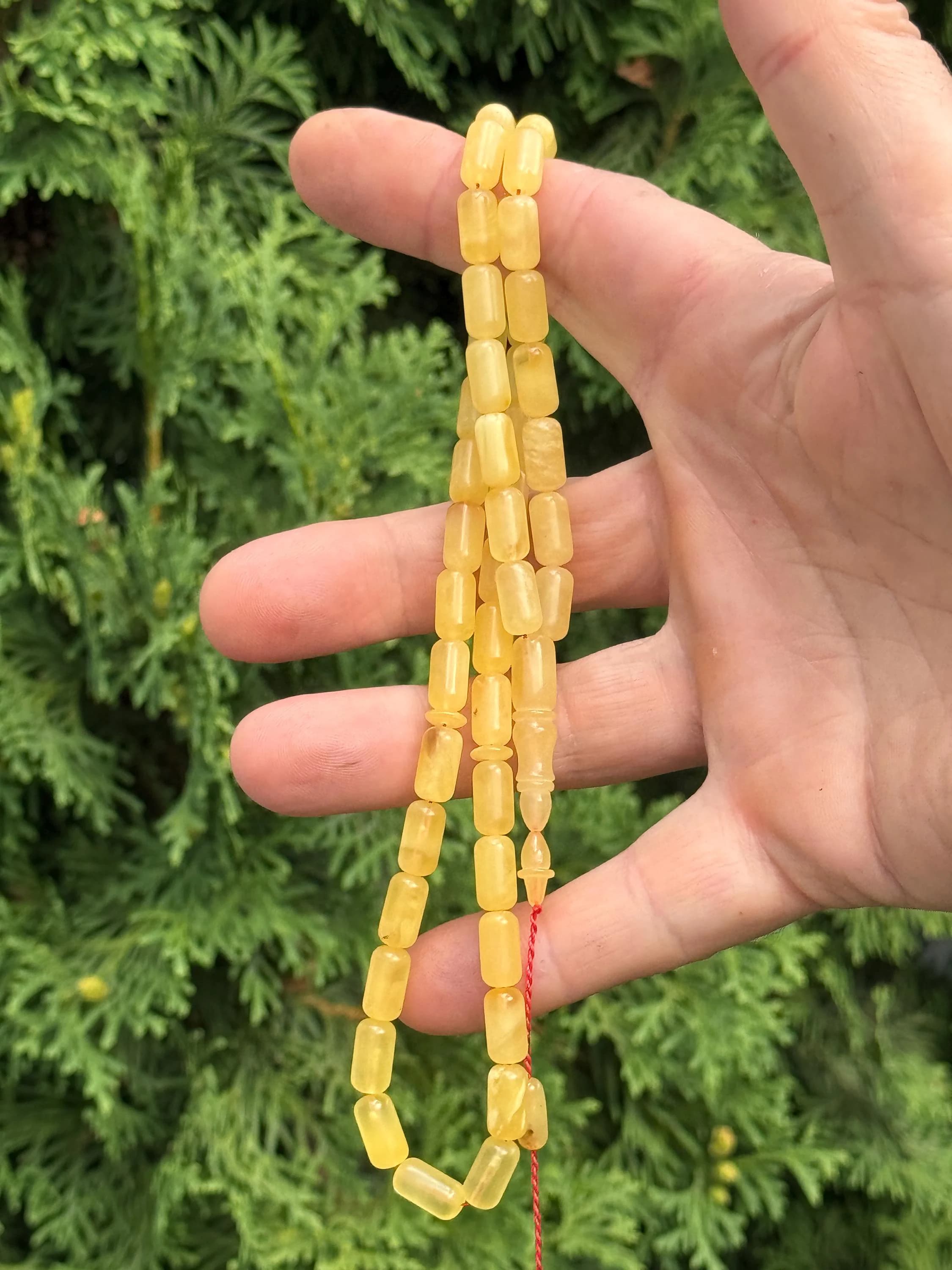 Premium Rosary Amber Baltic Islamic Prayer, 45 Beads, 15.5g Rosary, Tesbih, Subha, Misbaha, Kehribar, Pure amber, LARGE SİZE Rosary