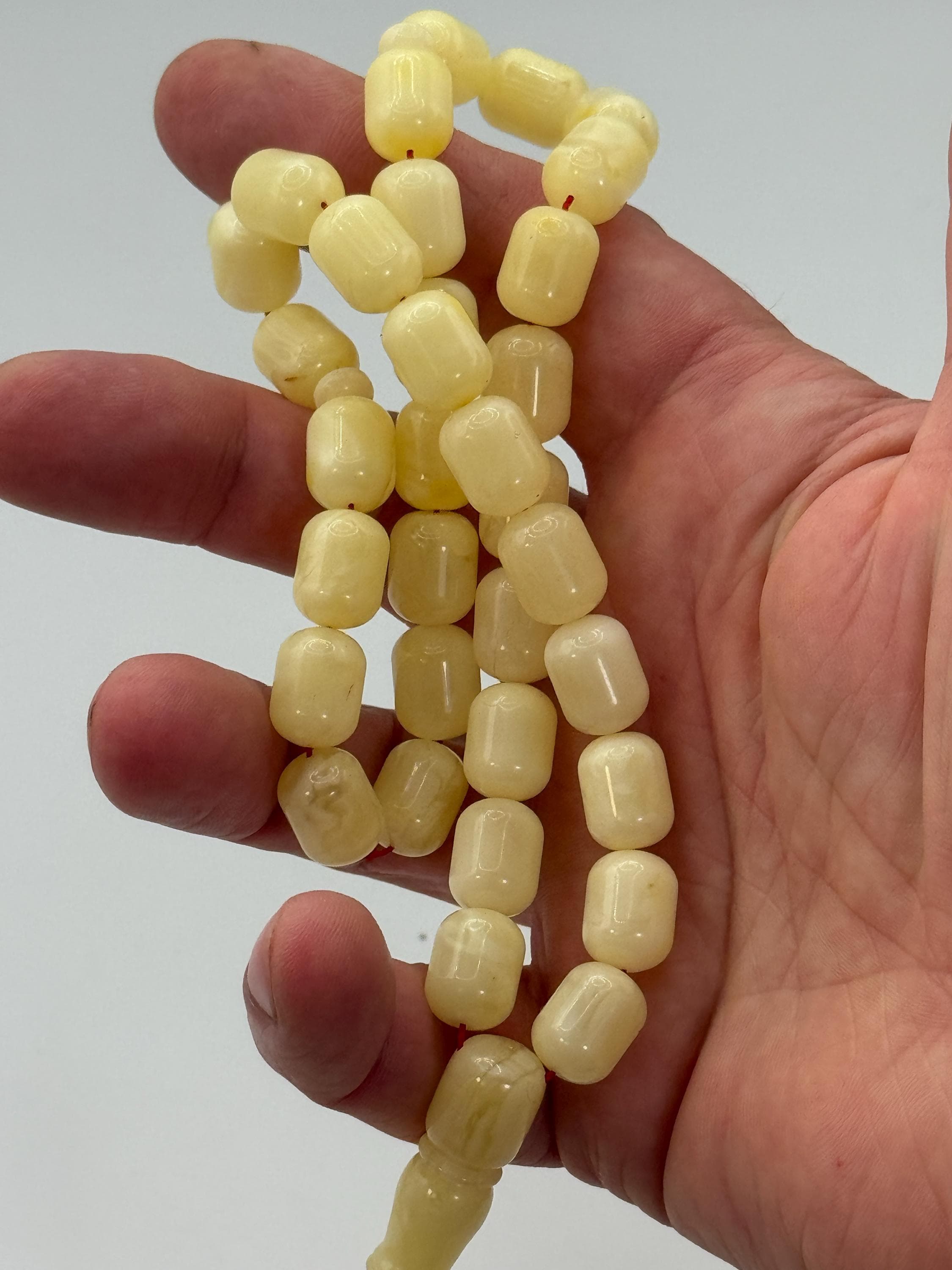 Premium Rosary Amber Baltic Islamic Prayer, 45 Beads, 15.5g Rosary, Tesbih, Subha, Misbaha, Kehribar, Pure amber, LARGE SİZE Rosary - image 5