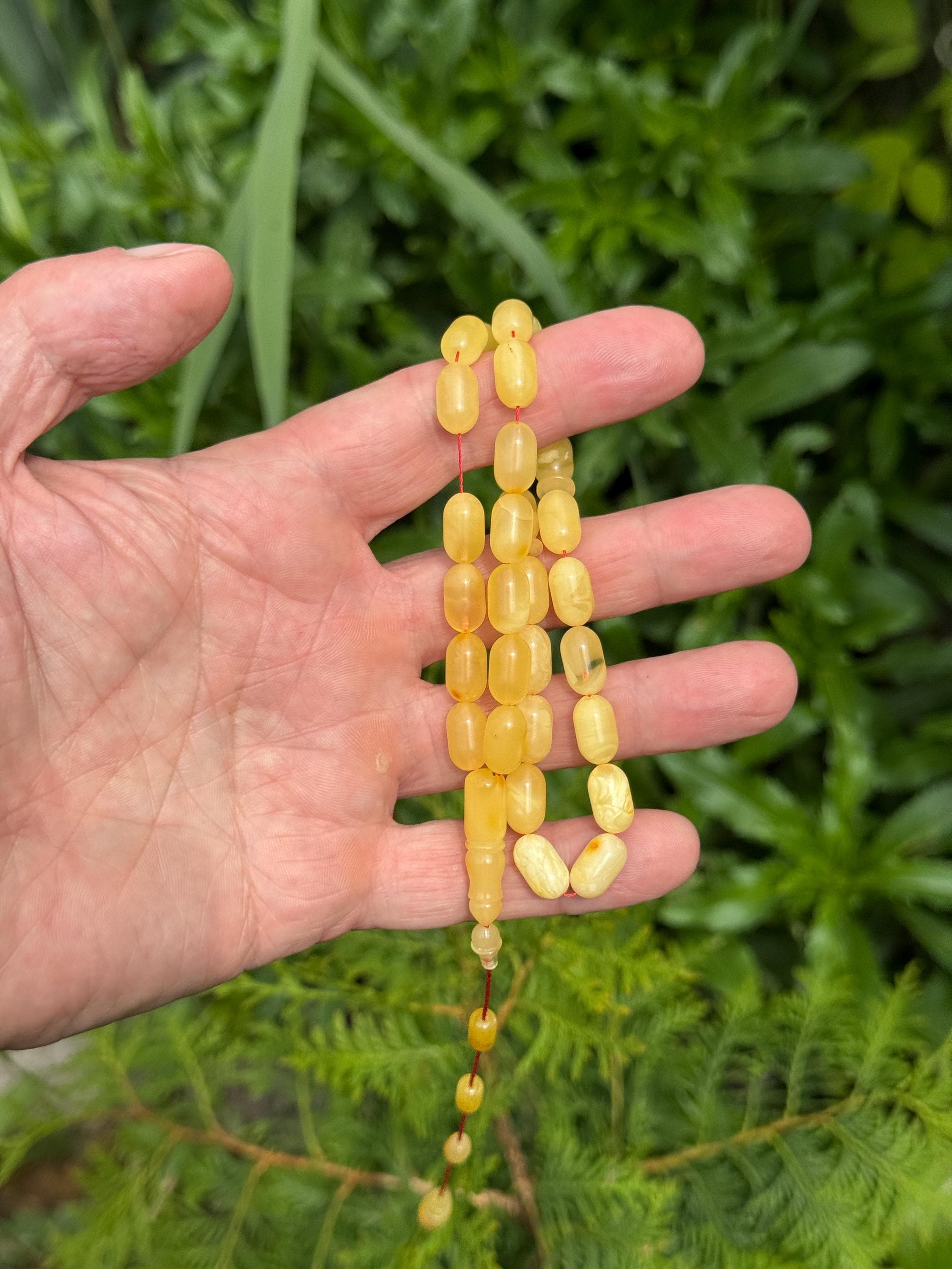 Amber Rosary, Amber Misbah, baltic amber islamic prayer, 31 beads 17g Rosary, Tesbih, Subha, Misbaha, Kehribar, Pure amber, LARGE Rosary