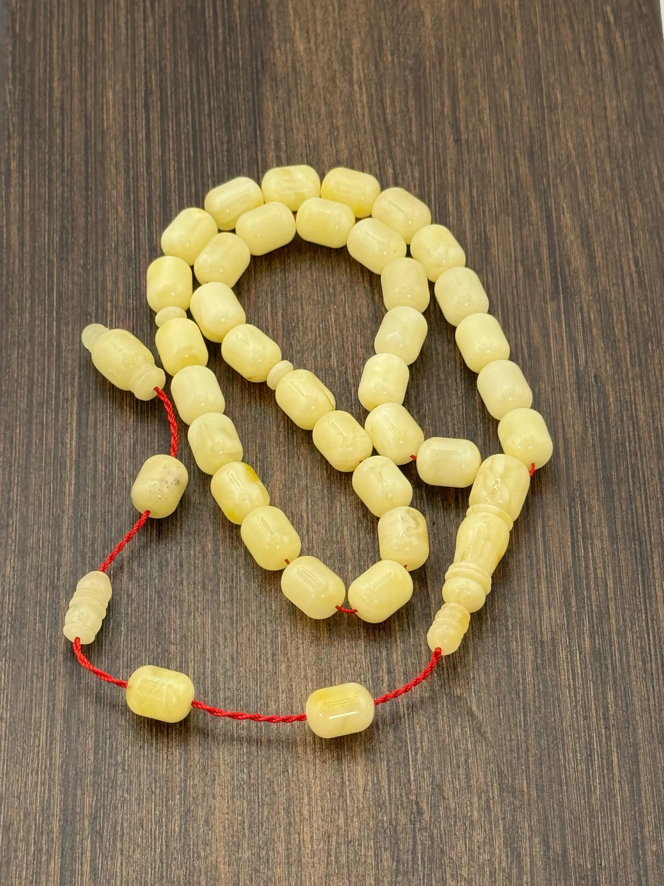 Premium Rosary Amber Baltic Islamic Prayer, 45 Beads, 15.5g Rosary, Tesbih, Subha, Misbaha, Kehribar, Pure amber, LARGE SİZE Rosary - image 2