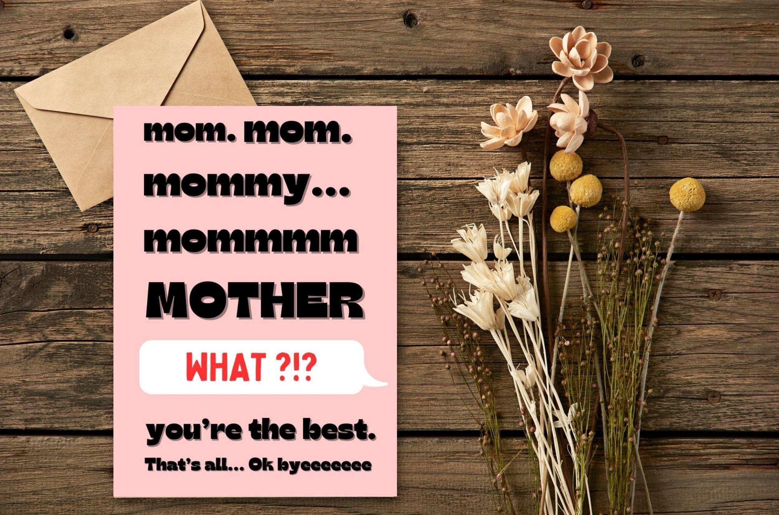 Printable mom card, Mother’s Day Humor Card, You are the best mom, Greeting card for mom, Lovely card for her, Instant download,Love you mom - image 4