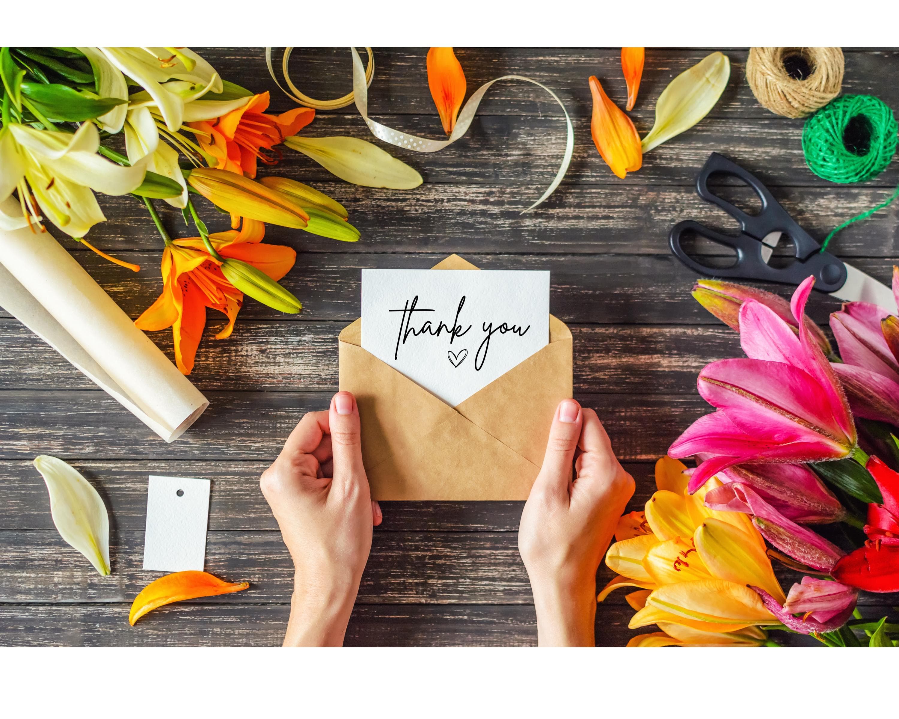 Minimalist Thank You Card, Gratitude Greeting Card, Just thank you card, Card for coworker/boss, Card for Husband/Wife/Friend, printable 5x7 - image 5