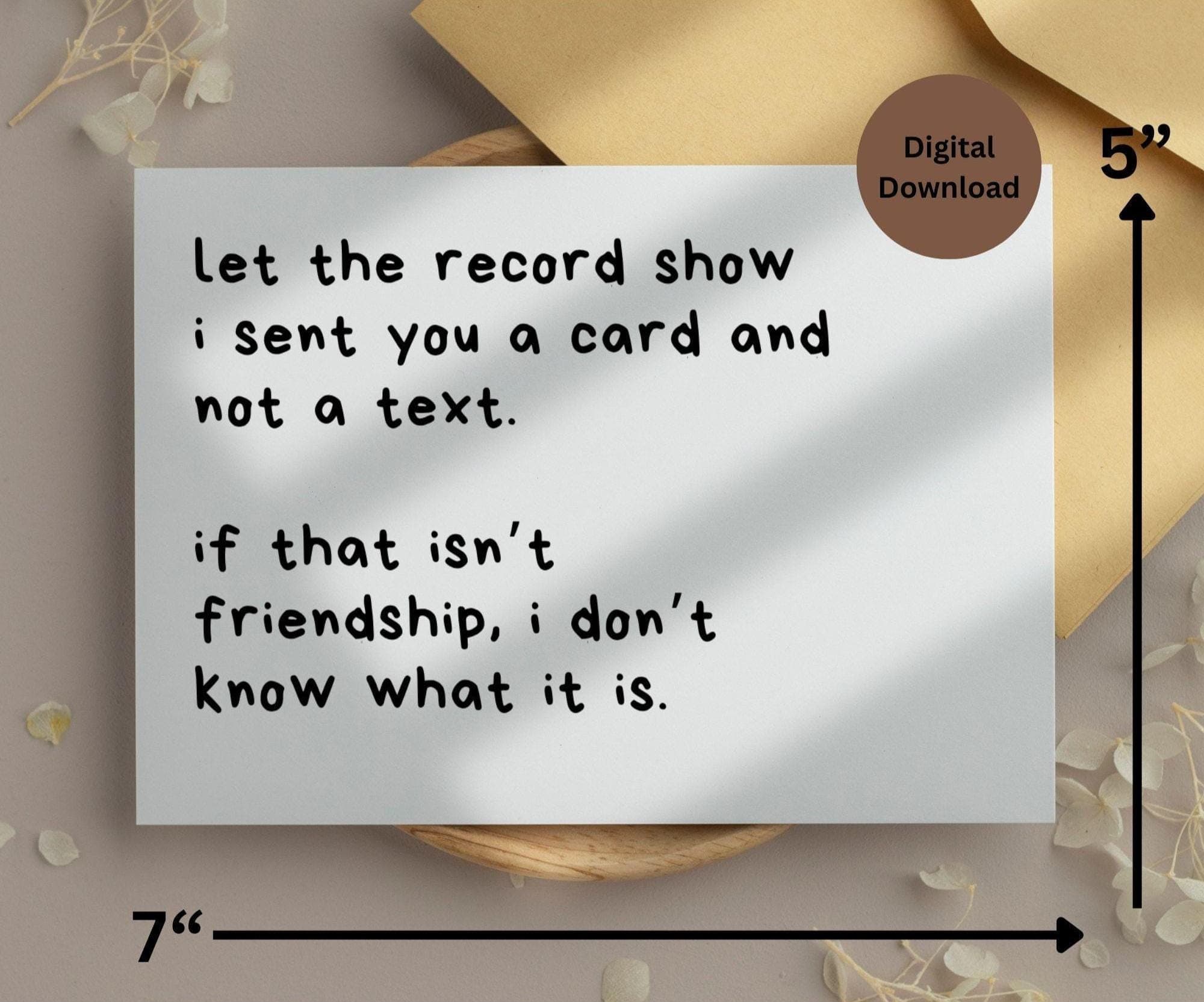 Funny Printable Birthday Card, Instant Download, Humorous Birthday Card, Card for Friend, Sarcastic Greeting Card, Friendship Card, Digital - image 3