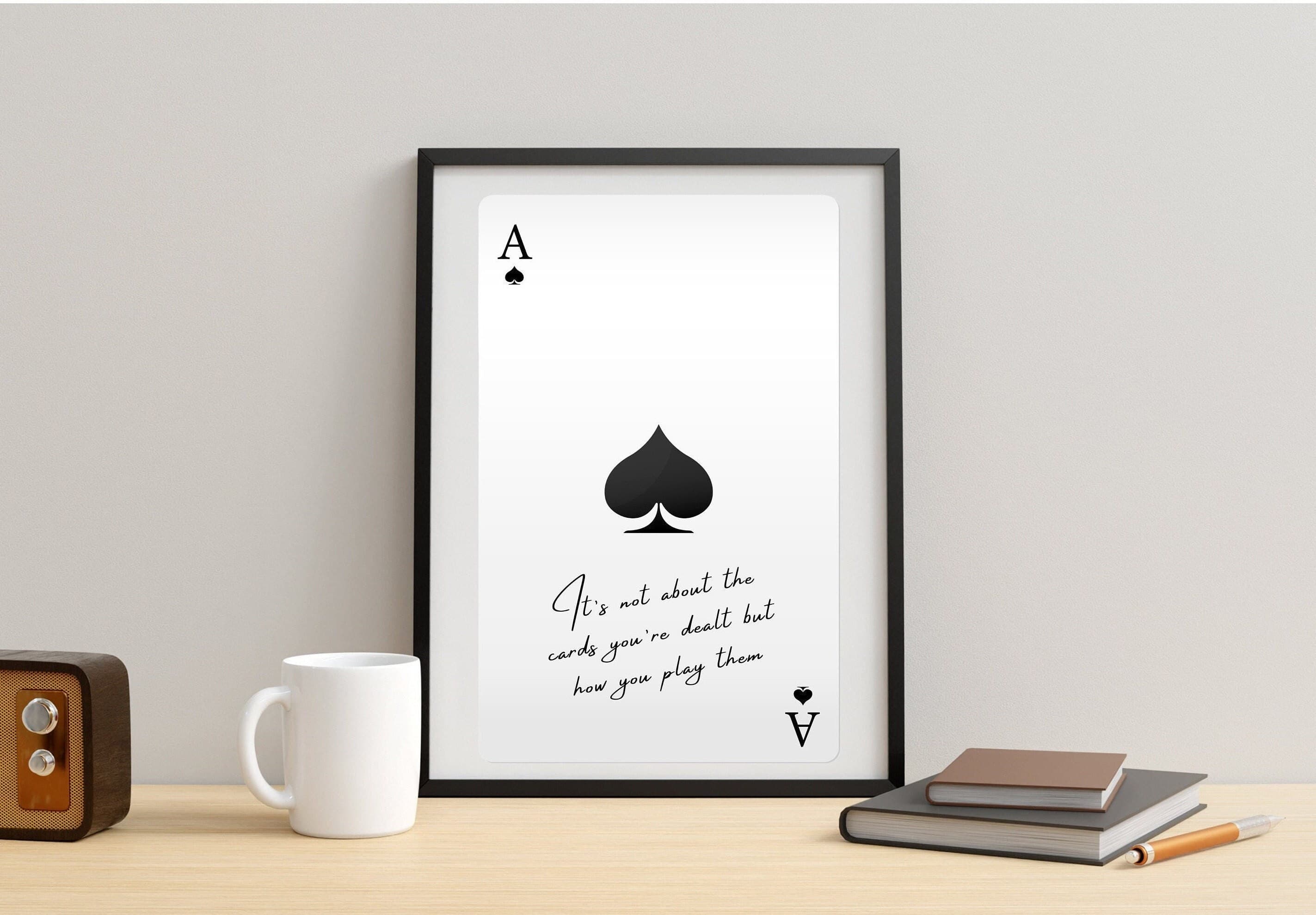 Ace Of Spades Print, Retro Playing Card Wall Art, Inspiring Quote Poster,Ace Card Wall Decor,Trendy Aesthetic Preppy Room Decor,Instant Gift - image 5