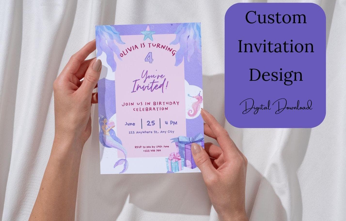 Custom Invitation Design, Made To Order Invitation, Digital Birthday, Baby Shower Invite, Wedding Invite, Any Theme Personalized Invitation - image 5