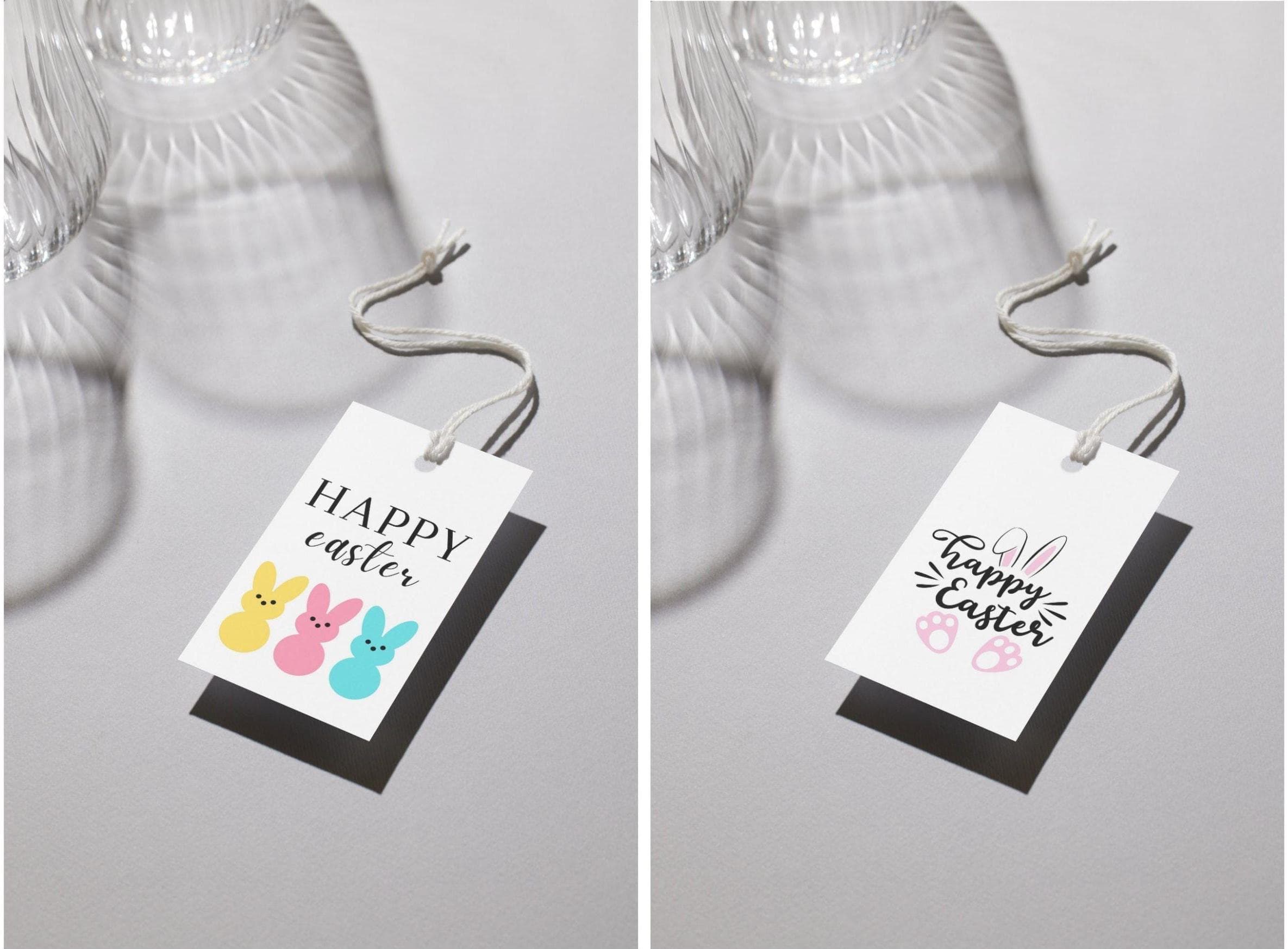 Easter Gift Tags, Basket Tags for Easter, Printable PDF Instant Download, Happy Easter tag, Printable Easter basket tags, Easter Bunny Tags - image 4