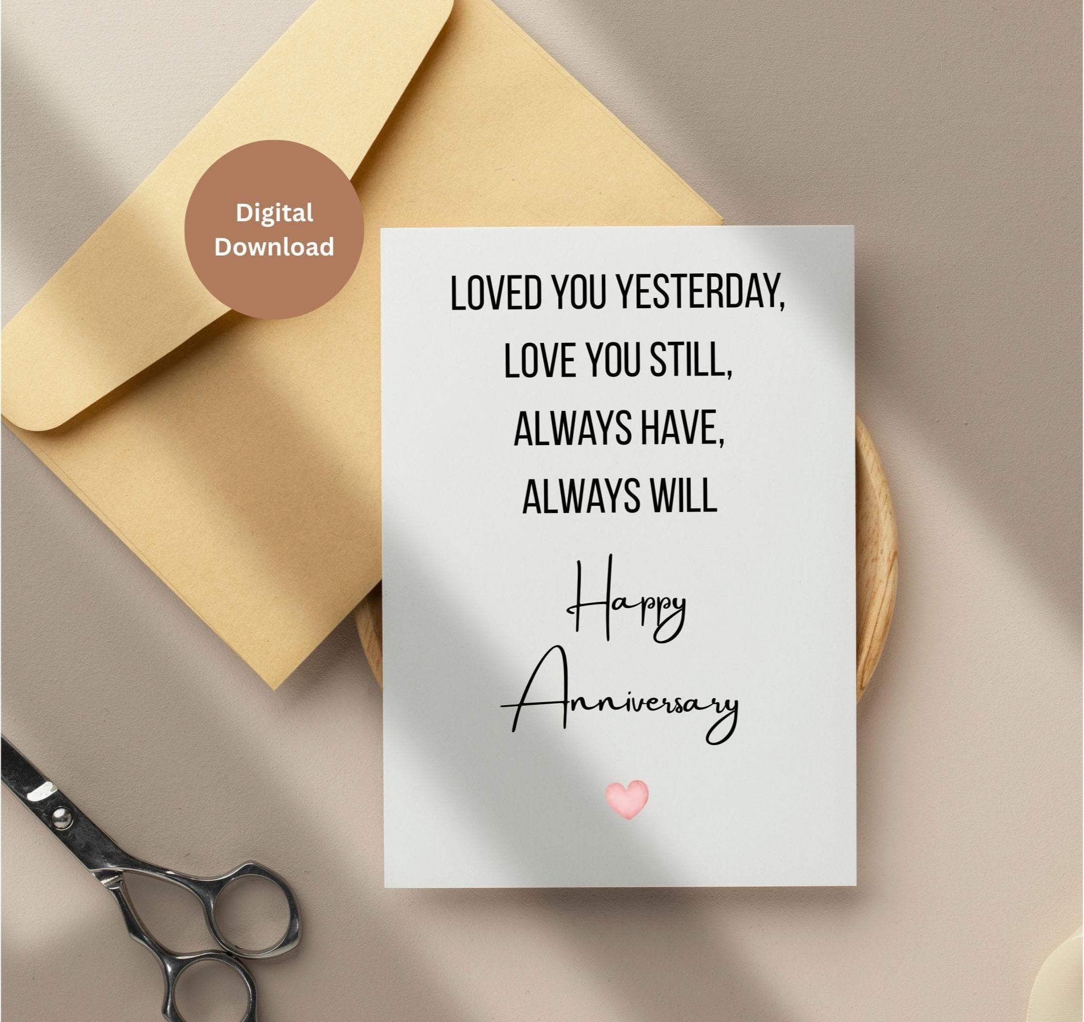 Printable Anniversary Card for Husband/Wife, Romantic Love Card, Happy Anniversary Card for Him or Her, Instant Download,Digital Anniversary - image 4