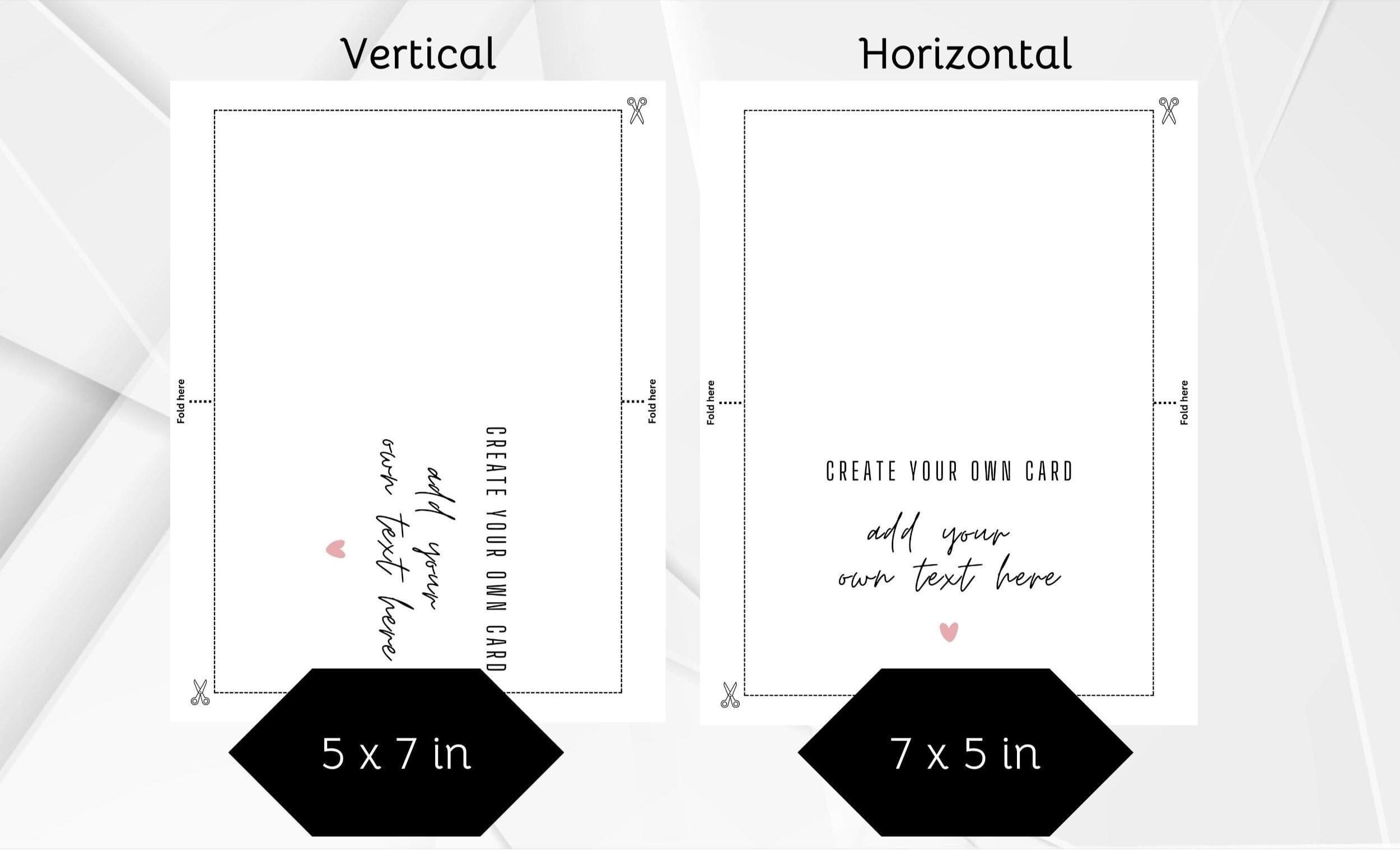 Custom Printable Card,Personalized Greeting Card,Digital Download, 5x7 or 7x5,Create your own card,Add your own text, Valentines Day Card - image 3