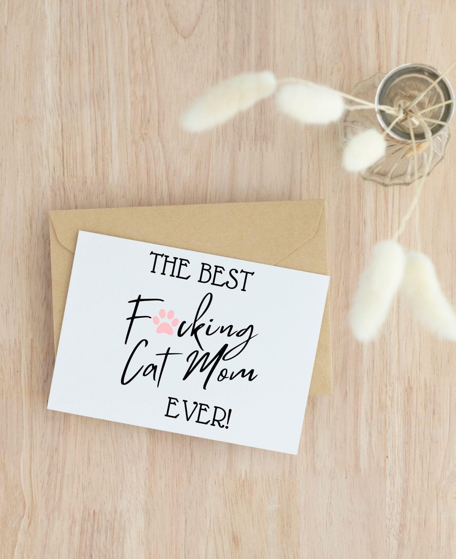Best Fucking Cat Mom Ever Card, Cat Lover Gift, Funny Cat Mom Printable, Dark Humor Card for Cat Moms,Cat Mom Birthday Card,Instant Download - image 4