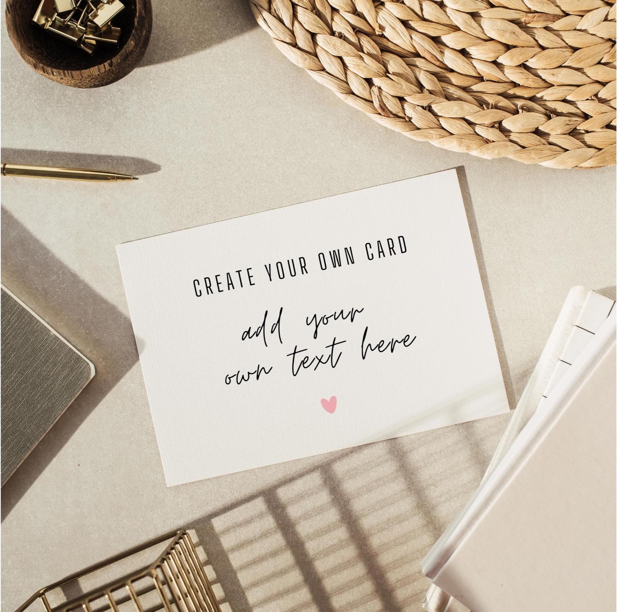 Custom Printable Card,Personalized Greeting Card,Digital Download, 5x7 or 7x5,Create your own card,Add your own text, Valentines Day Card - image 4
