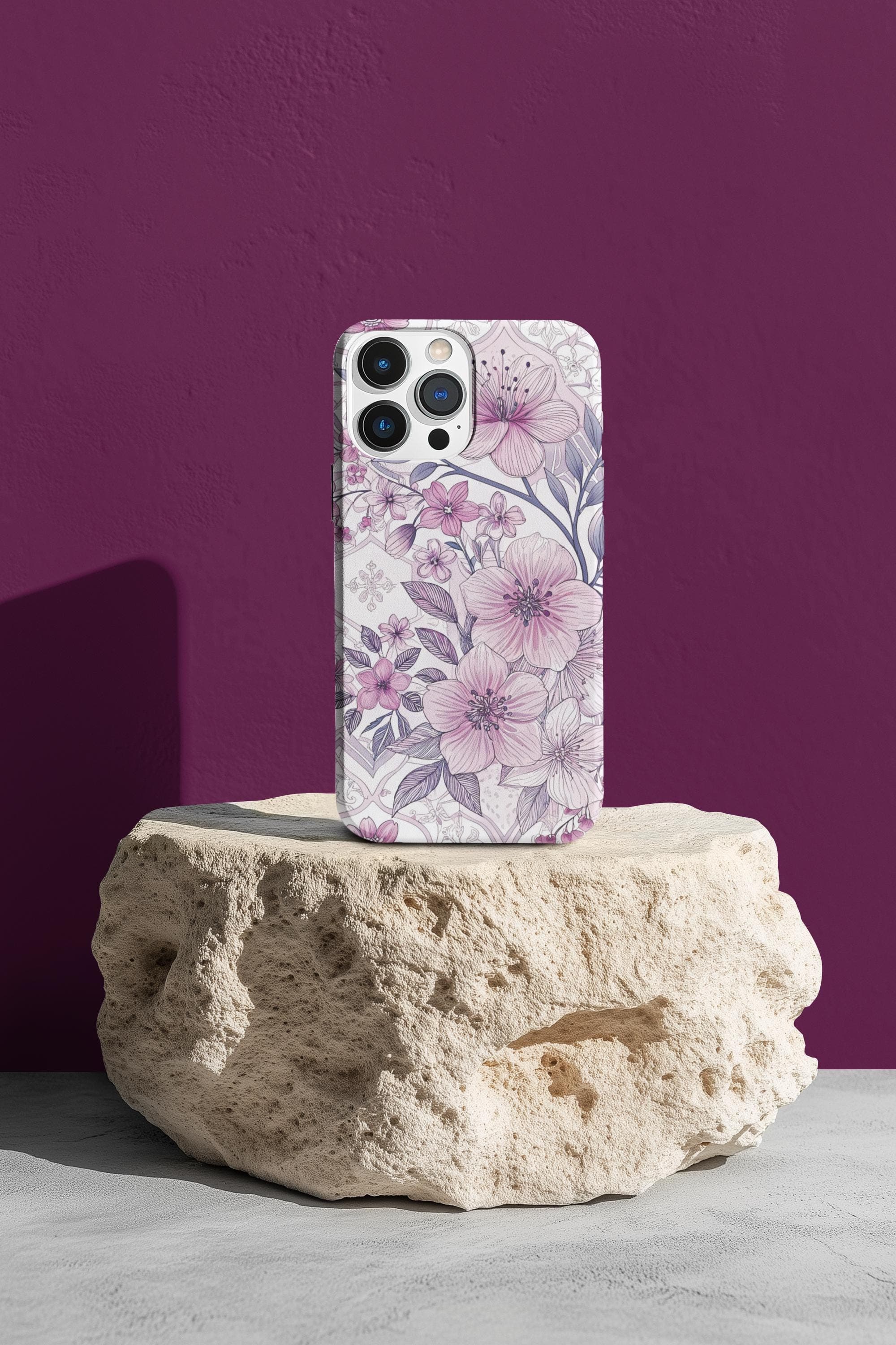 Islamic Floral Phone Case, Elegant Muslim Art Print - image 3