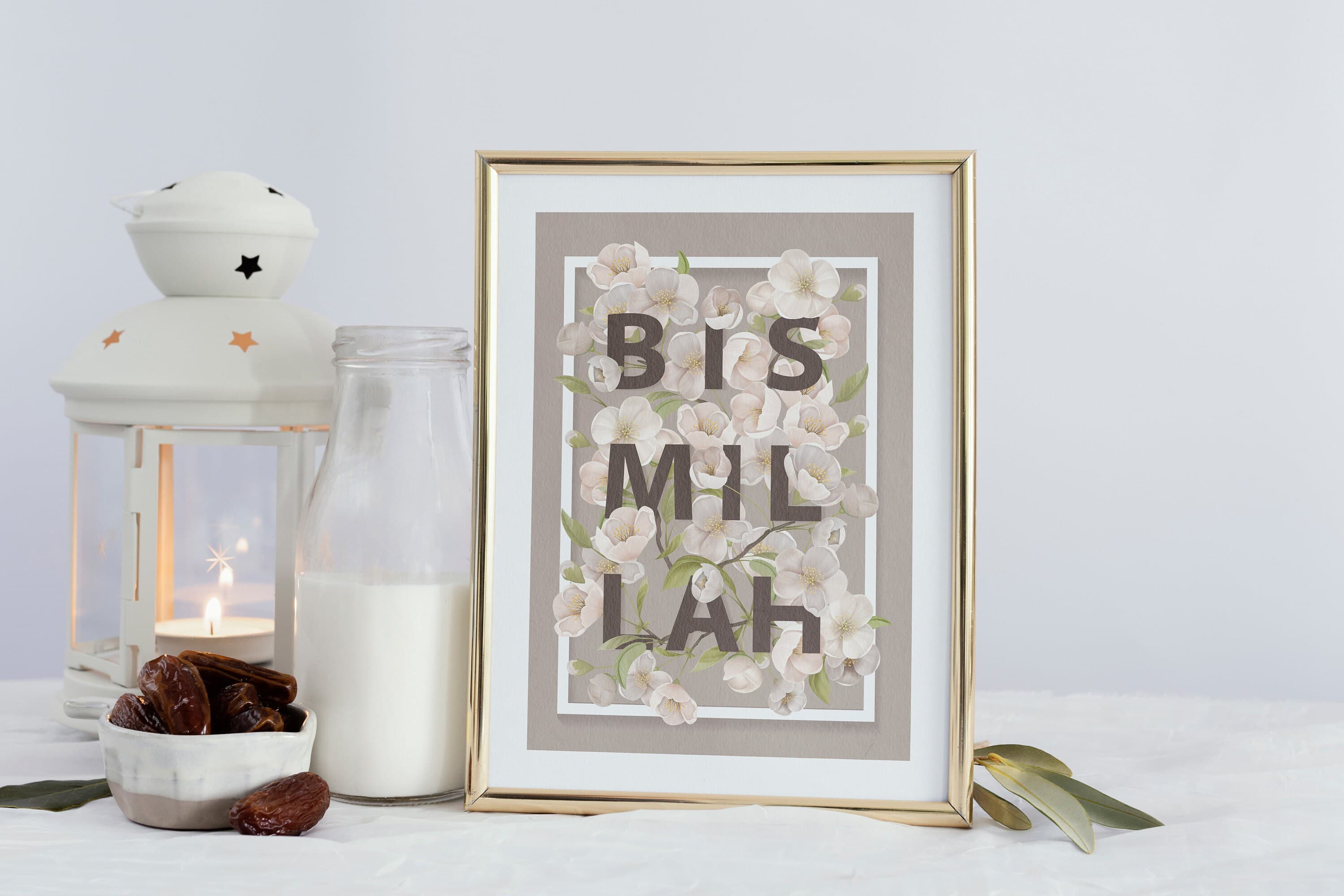 Bismillah Islamic Wall Art, Muslim Gifts, Arabic Calligraphy, Printable Islamic Wall Art, Islamic Gifts, Muslim Wall Art, Islamic Home Decor