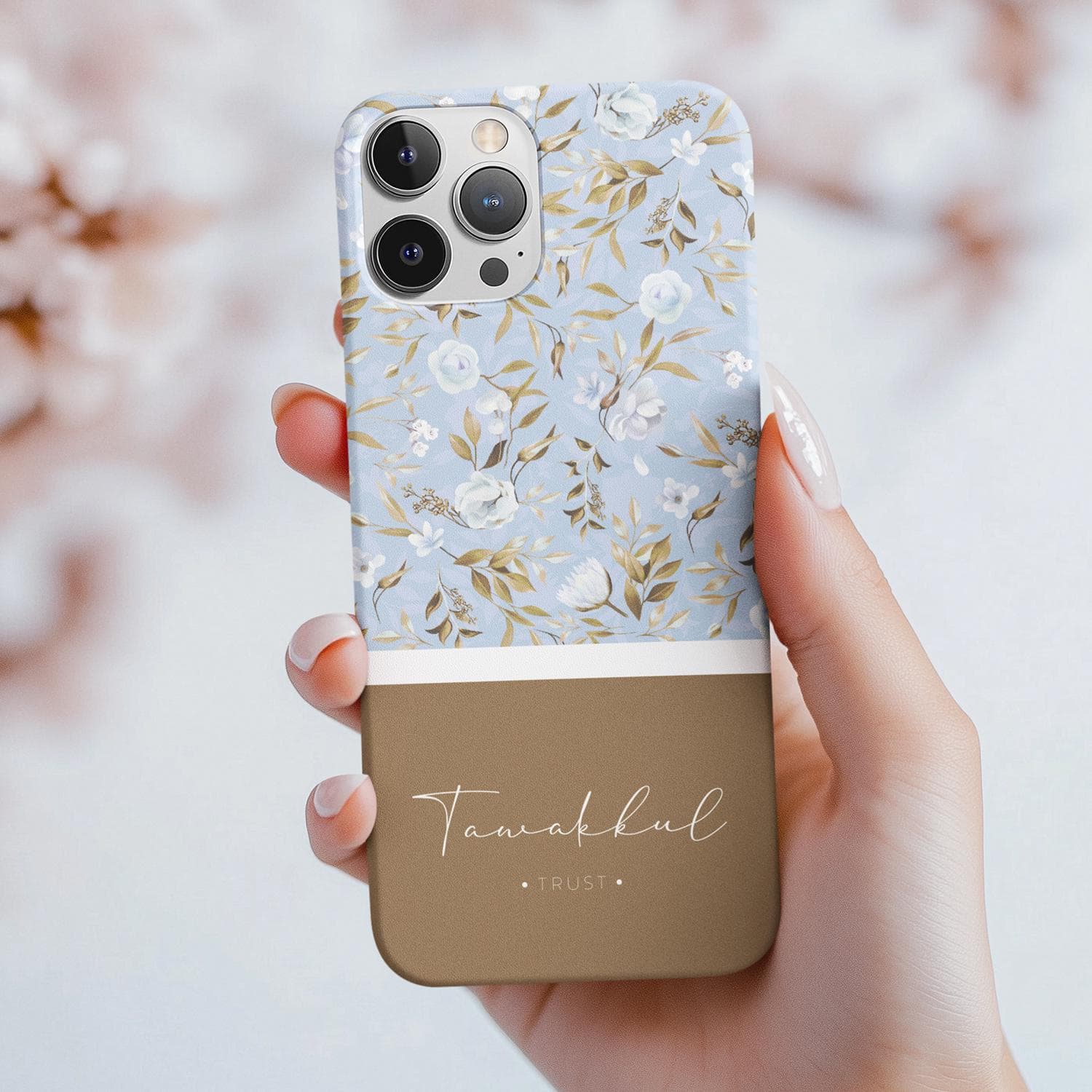 Blue Floral Pattern Phone Case | Tough Phone Cases - image 3