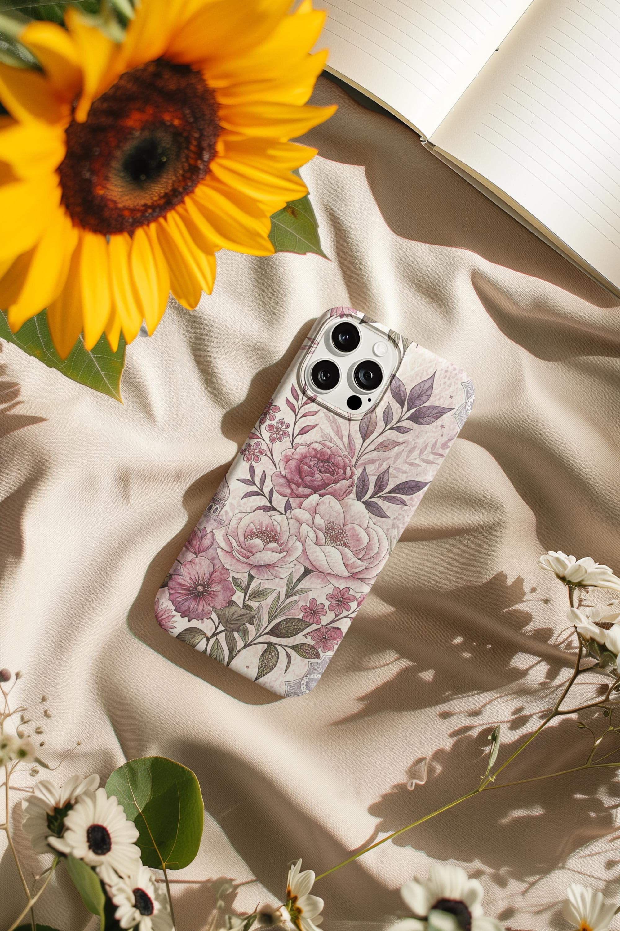 Islamic Rose Flower Phone Case, Elegant Floral Mobile Cover