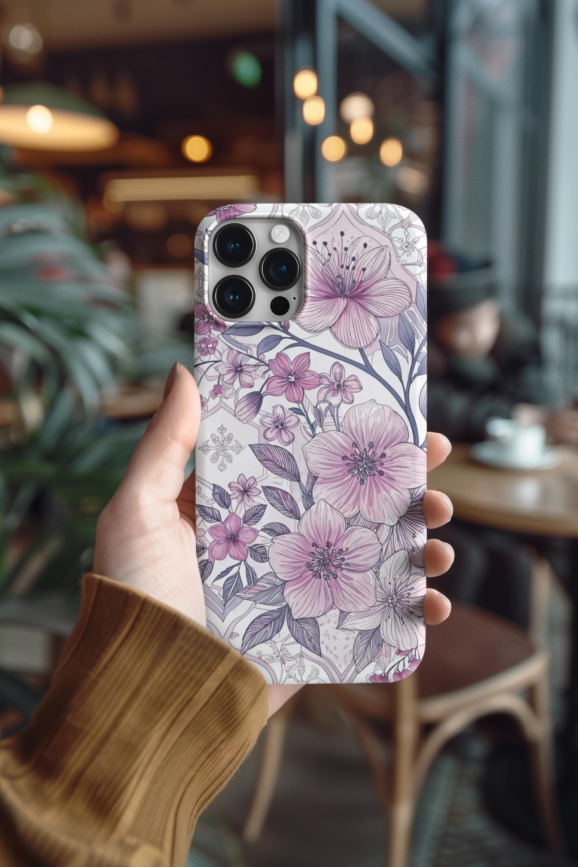 Islamic Floral Phone Case, Elegant Muslim Art Print - image 5