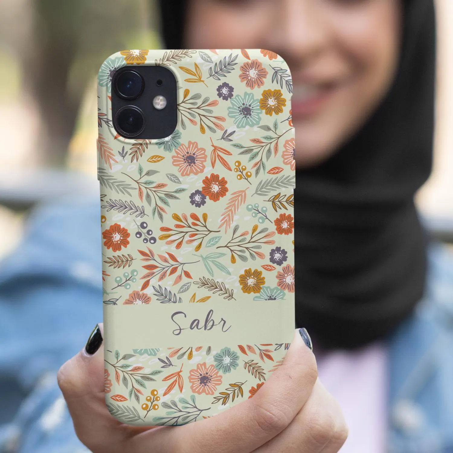 Sabr Floral Tough Phone Case, Personalized Muslim Gift - image 4