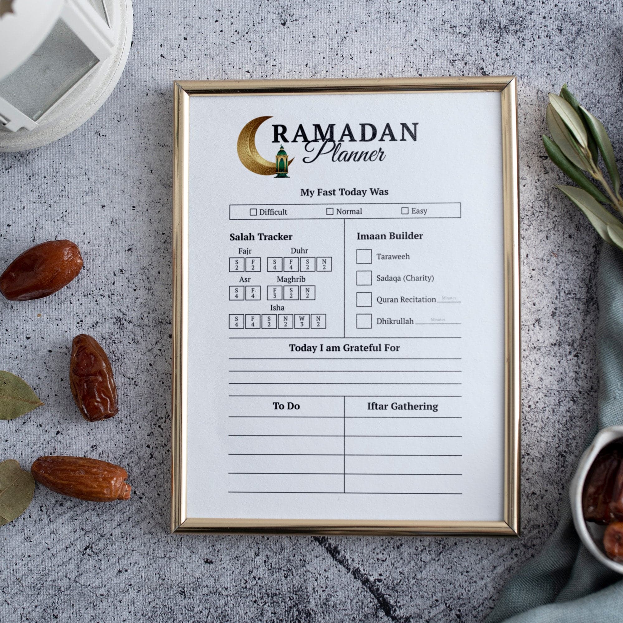 Islamic Daily Ramadan Planner, Salah Tracker, Quran Tracker, Islamic Journal, Muslim Daily Planner, Ramadan Decoration, Ramadan Gifts