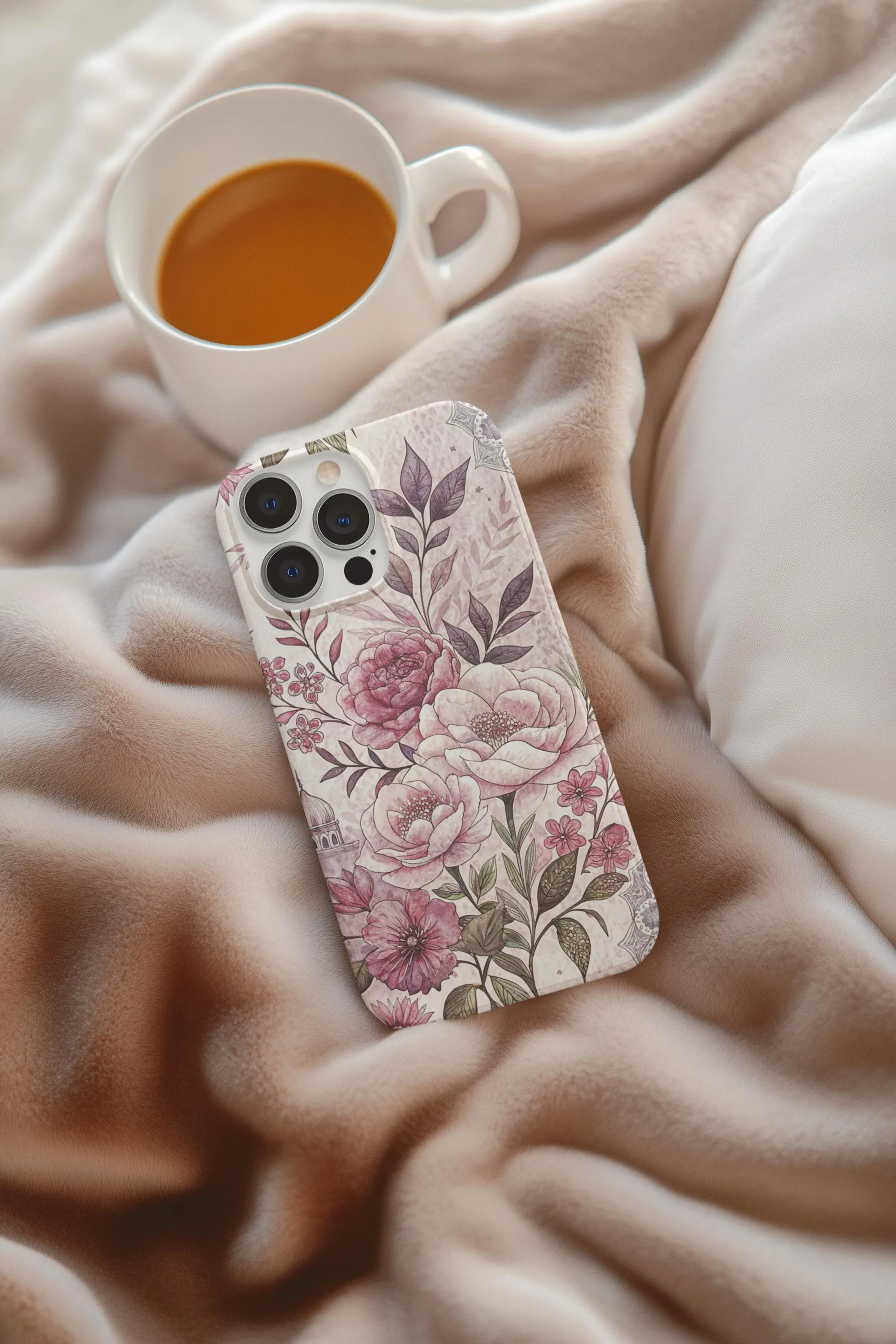 Islamic Rose Flower Phone Case, Elegant Floral Mobile Cover - image 4