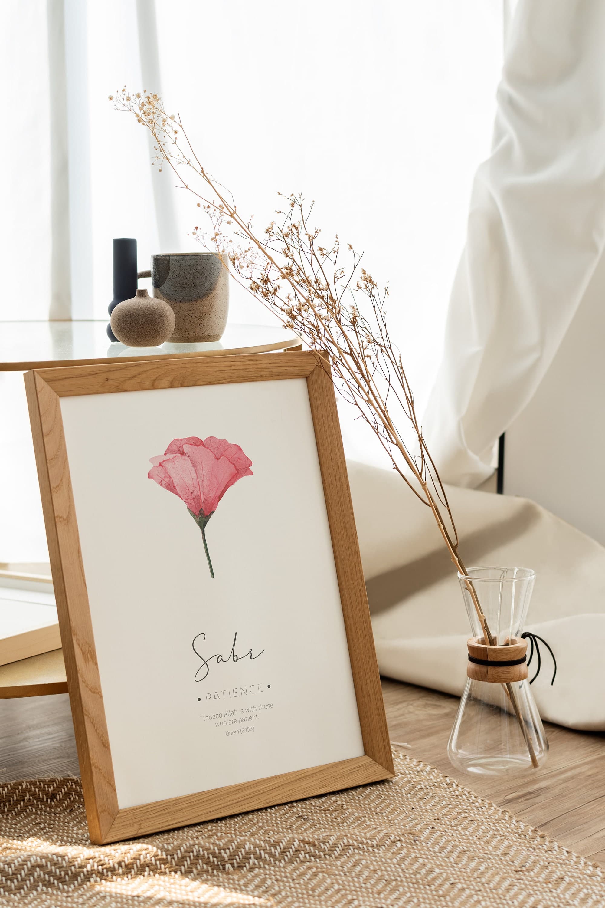 Islamic Wall Art, Sabr Patience Islamic Print, Minimalist Muslim Art, Islamic Gifts, Eucalyptus Green Printable Art, Boho Islamic Poster - image 4