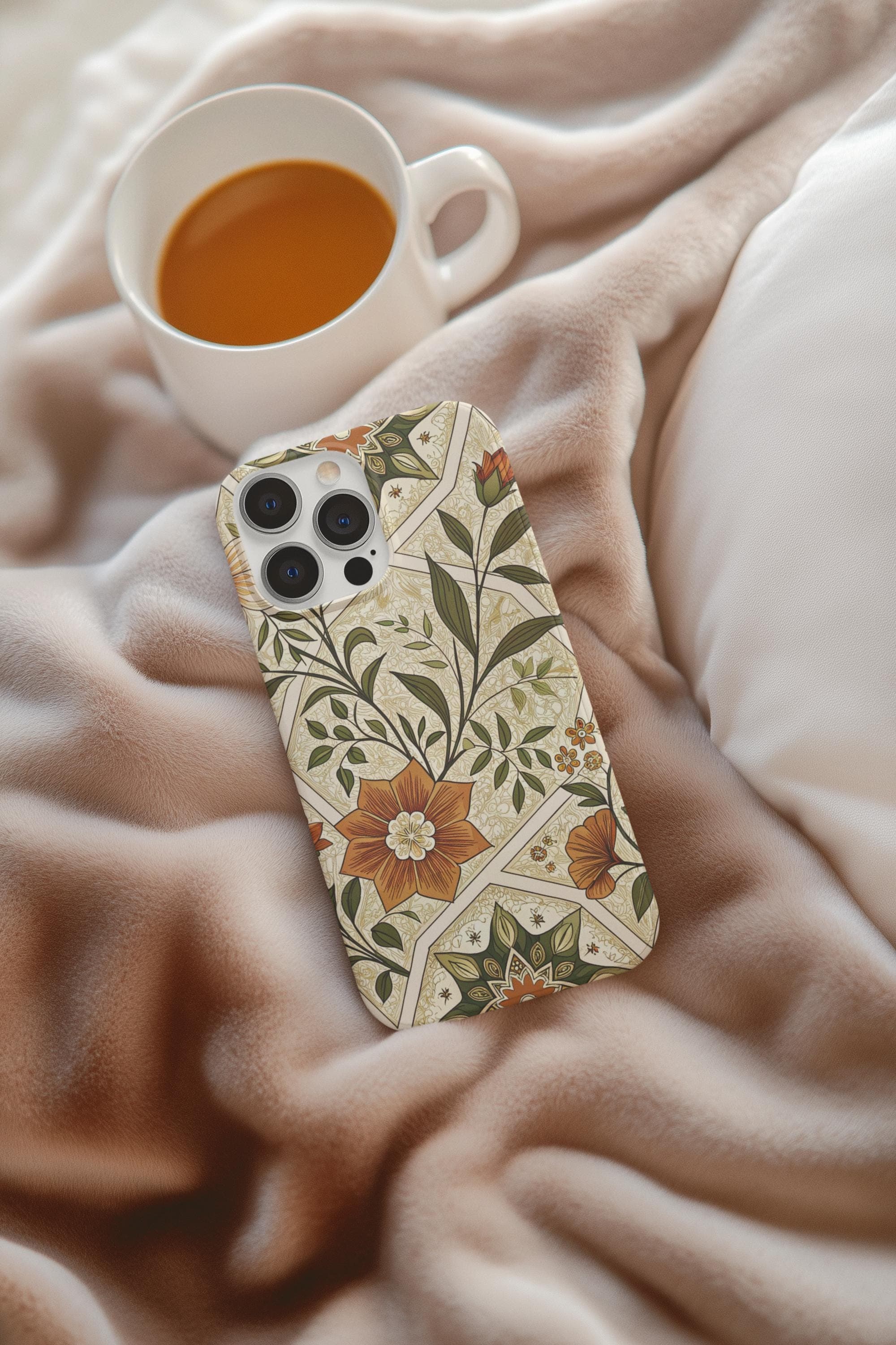Islamic Floral Art Phone Case, Aesthetic Flower Motif, Durable Cover - image 5