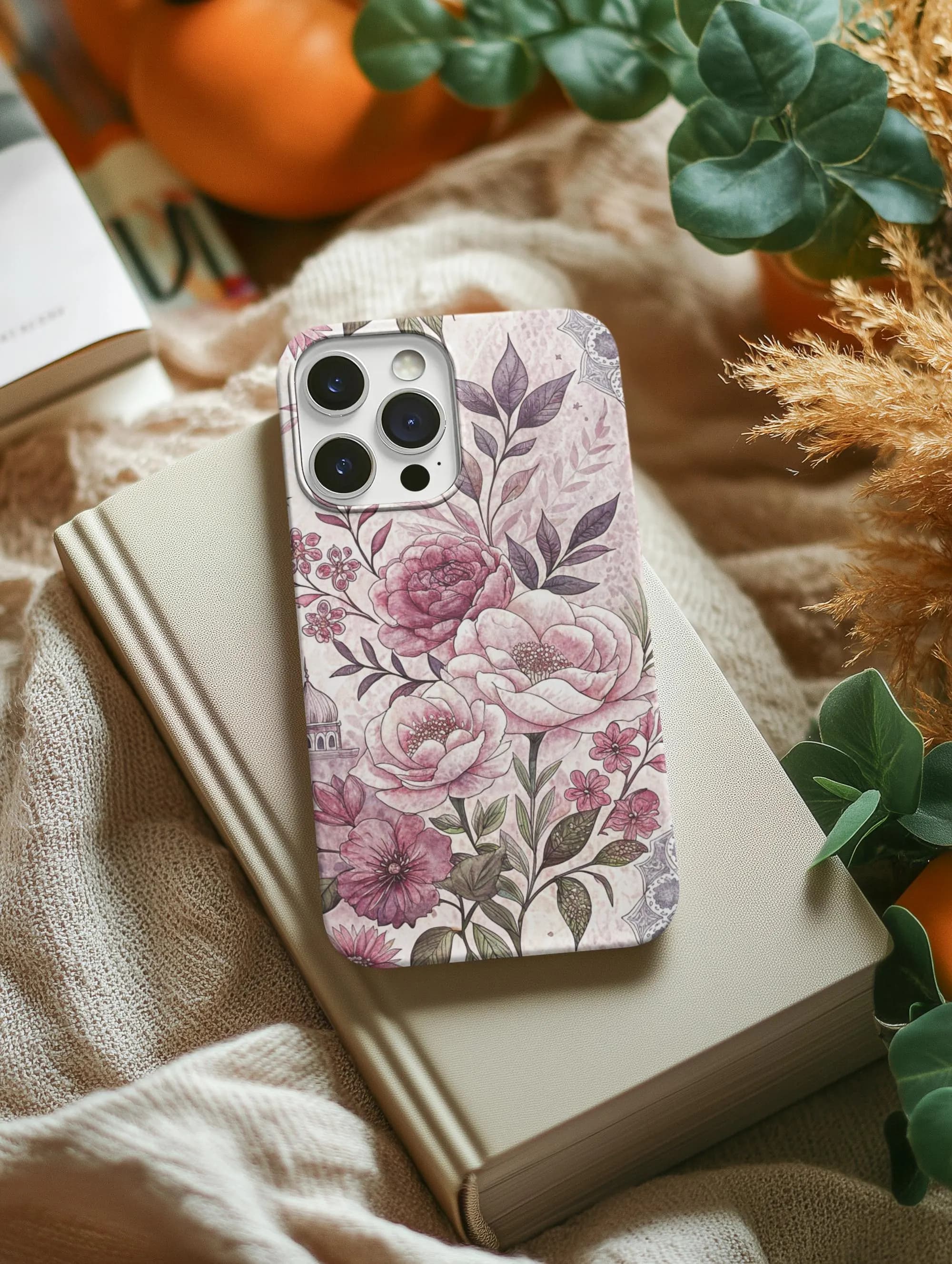 Islamic Rose Flower Phone Case, Elegant Floral Mobile Cover - image 3