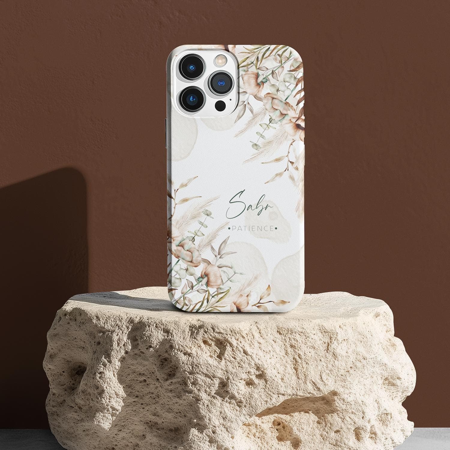 Floral Sabr Patience iPhone Case, Boho Botanical Design - image 3
