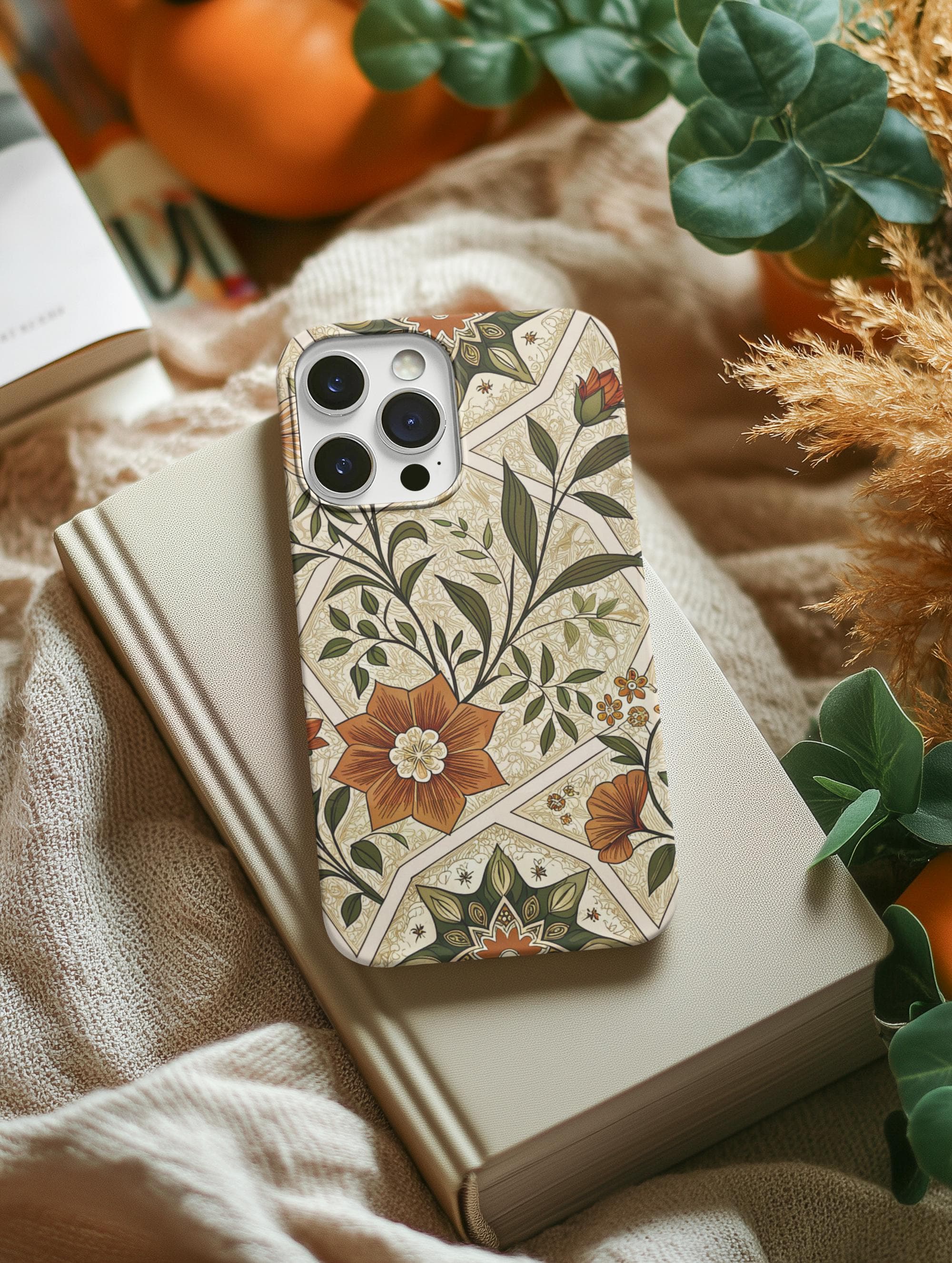 Islamic Floral Art Phone Case, Aesthetic Flower Motif, Durable Cover - image 3